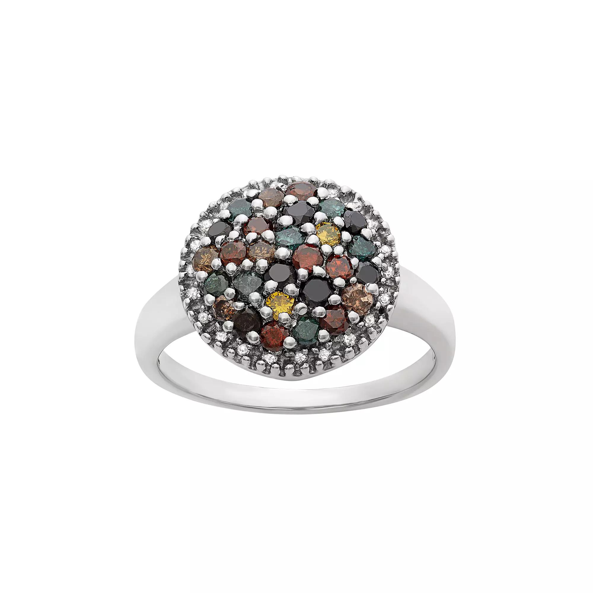 Jewelexcess 1 Carat T.W. Diamond Sterling Silver Cluster Ring, Women's,  Product Image