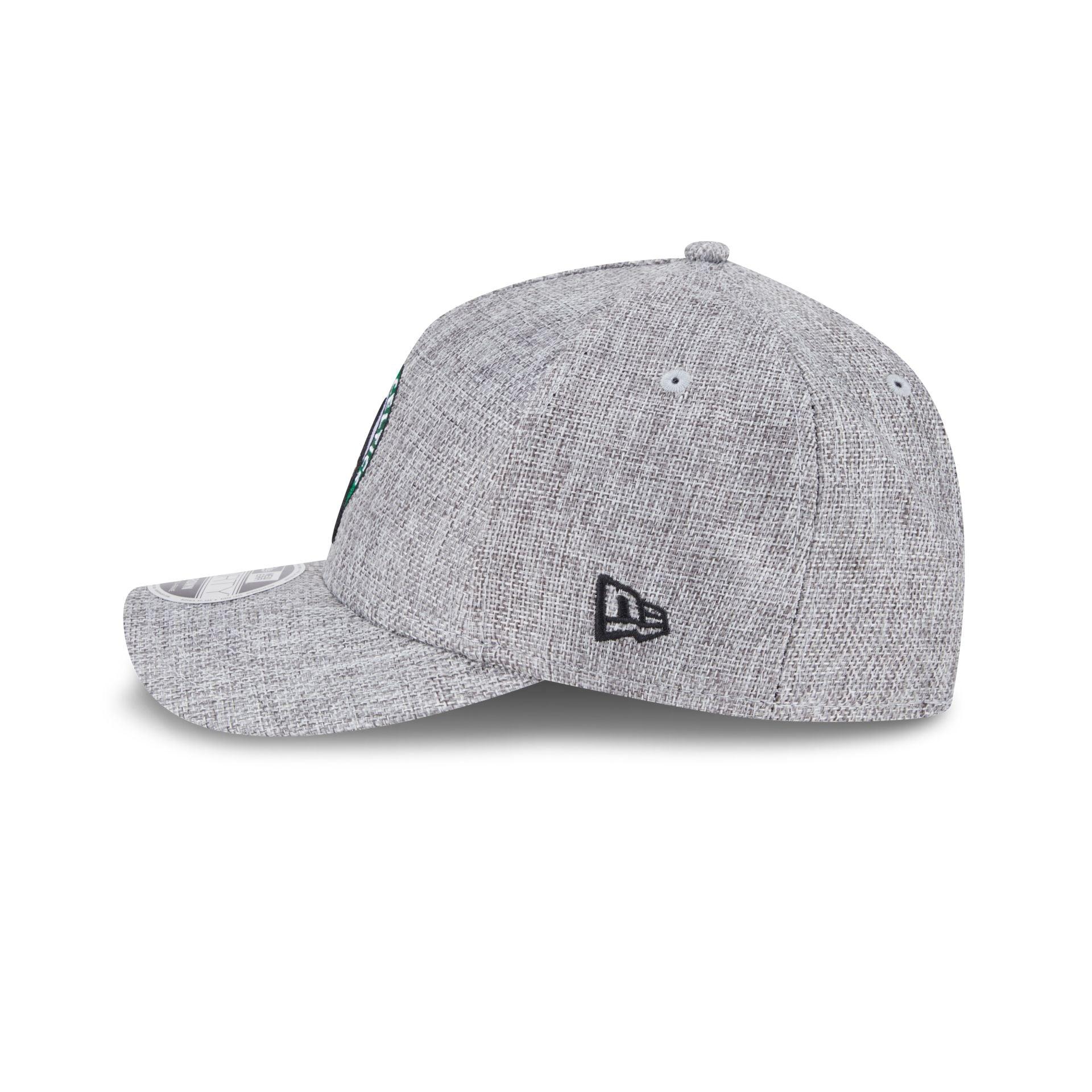 Boston Celtics Cotton Weave Gray 9FORTY M-Crown A-Frame Snapback Hat Male Product Image