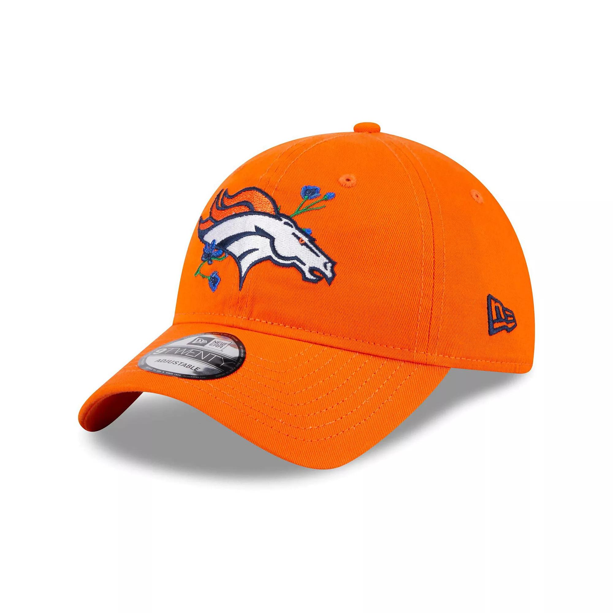Women's New Era Orange Denver Broncos Gameday Flower 9TWENTY Adjustable Hat Product Image