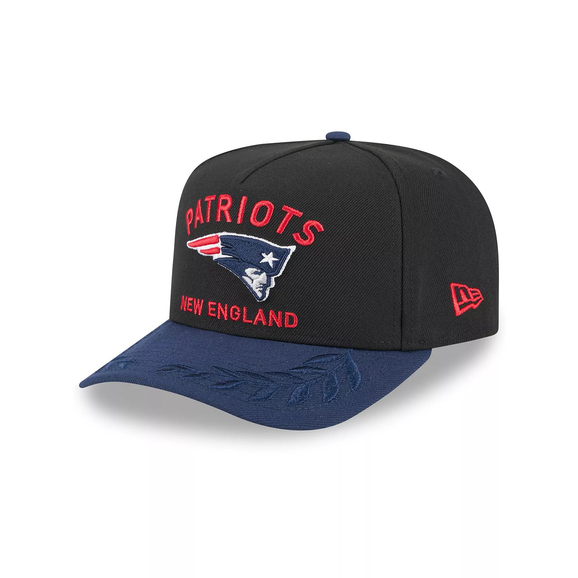 Men's New Era  Black/Navy New England Patriots 2025 NFL Draft A-Frame 9FIFTY Snapback Hat Product Image