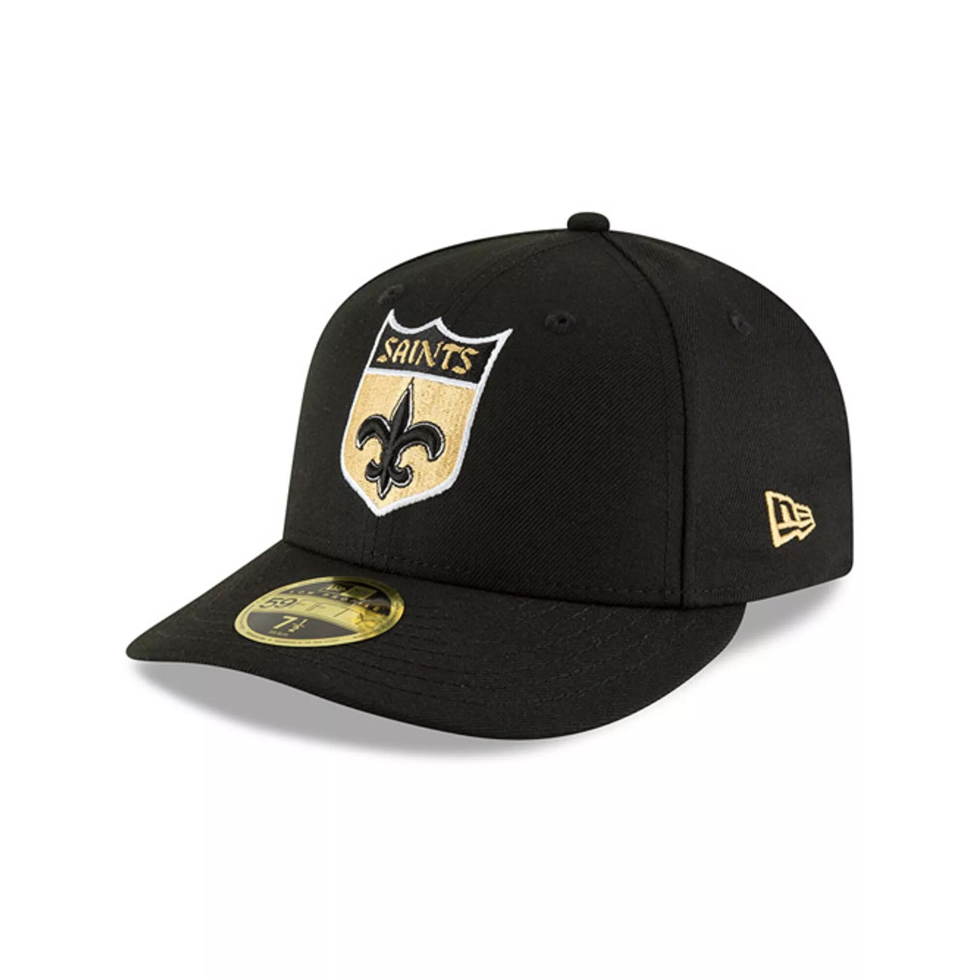 Men's New Era Black New Orleans Saints Omaha Throwback Low Profile 59FIFTY Fitted Hat,  Product Image