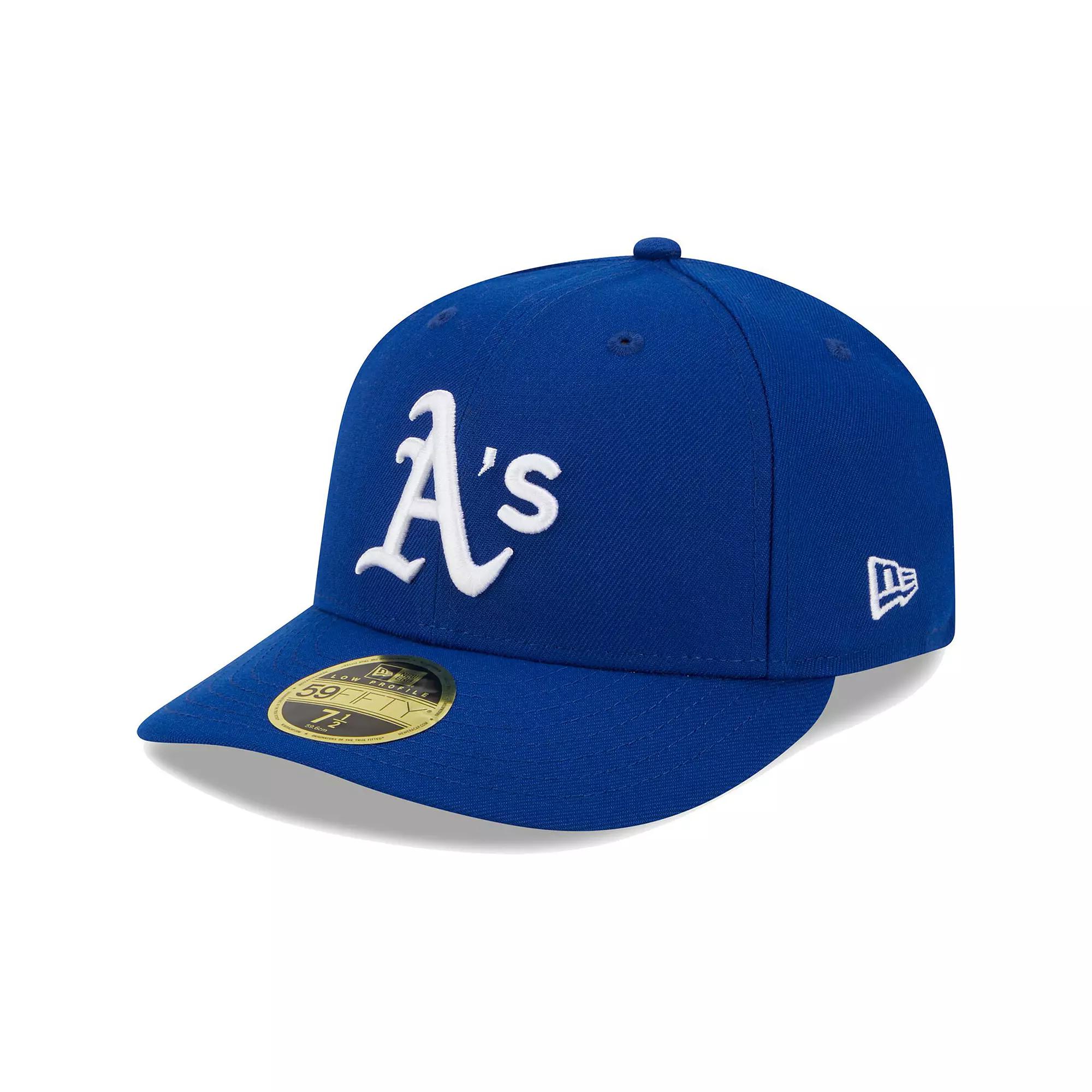 Men's New Era Royal Oakland Athletics White LogoÂ Low Profile 59FIFTY Fitted Hat,  Product Image