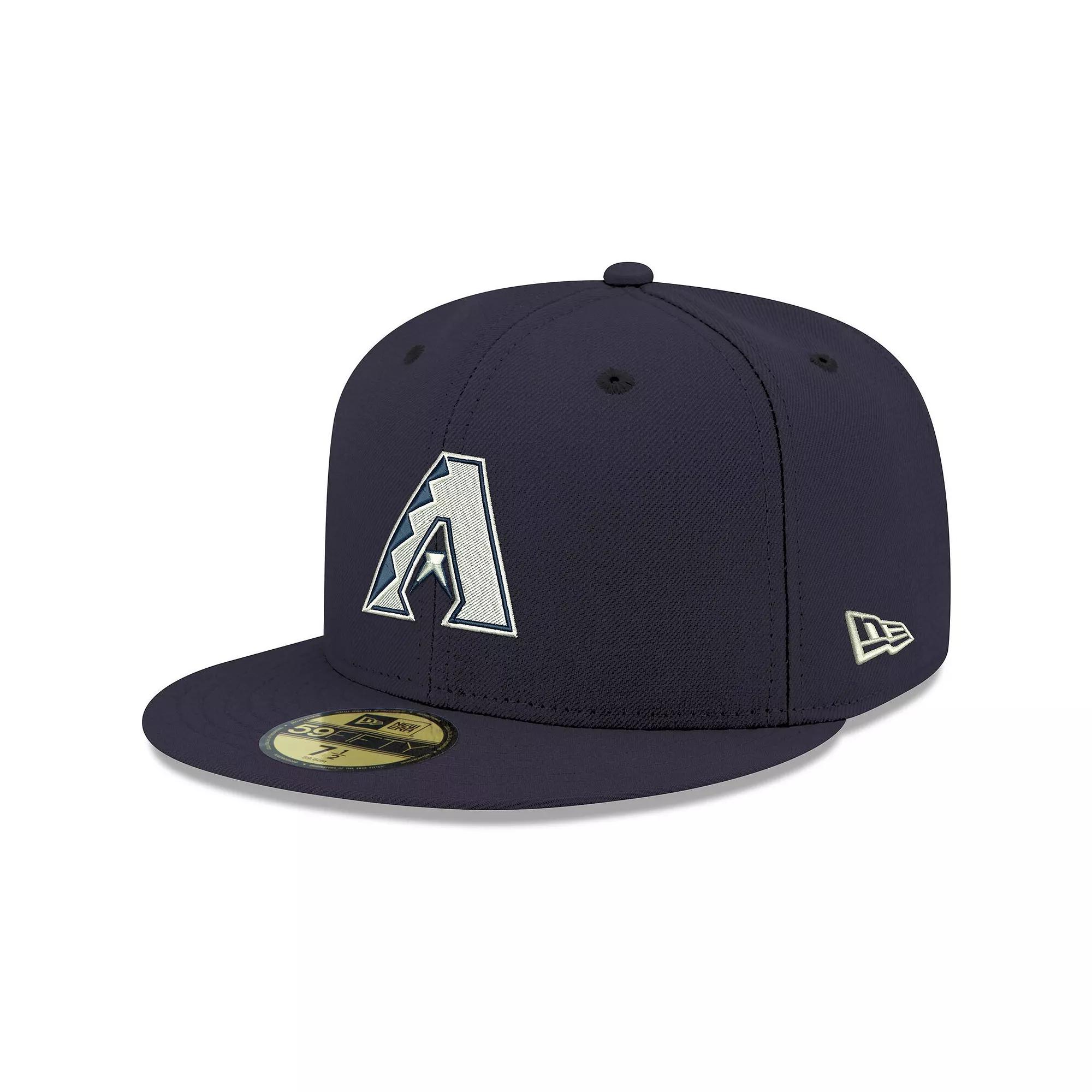 Men's New Era Navy Arizona Diamondbacks White Logo 59FIFTY Fitted Hat, Size: 7 3/4, Blue Product Image