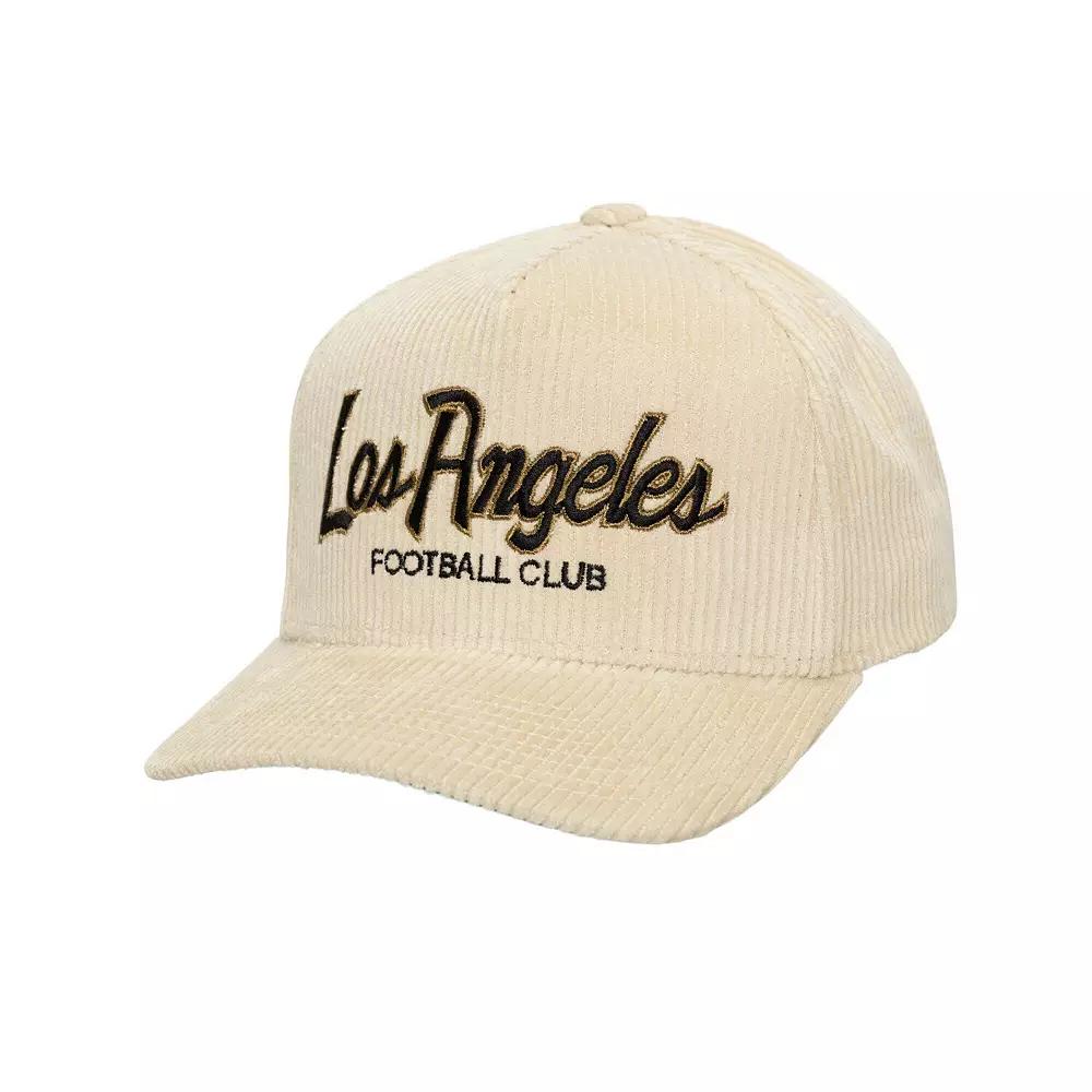 Men's Mitchell & Ness Cream LAFC Corduroy Off Pro Crown Adjustable Hat, Lfc Beige Product Image