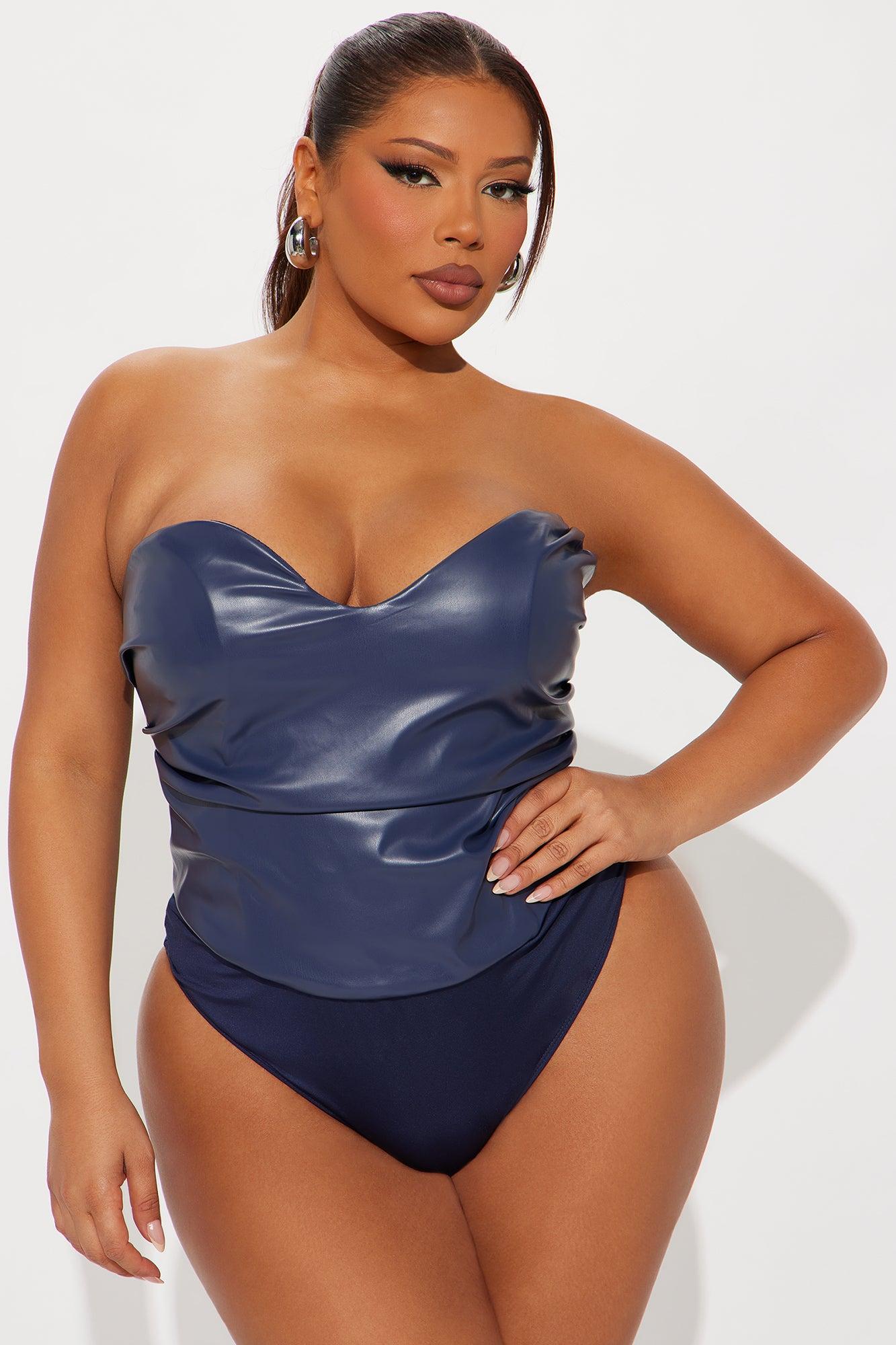Like It Like That Bodysuit - Navy Female Product Image
