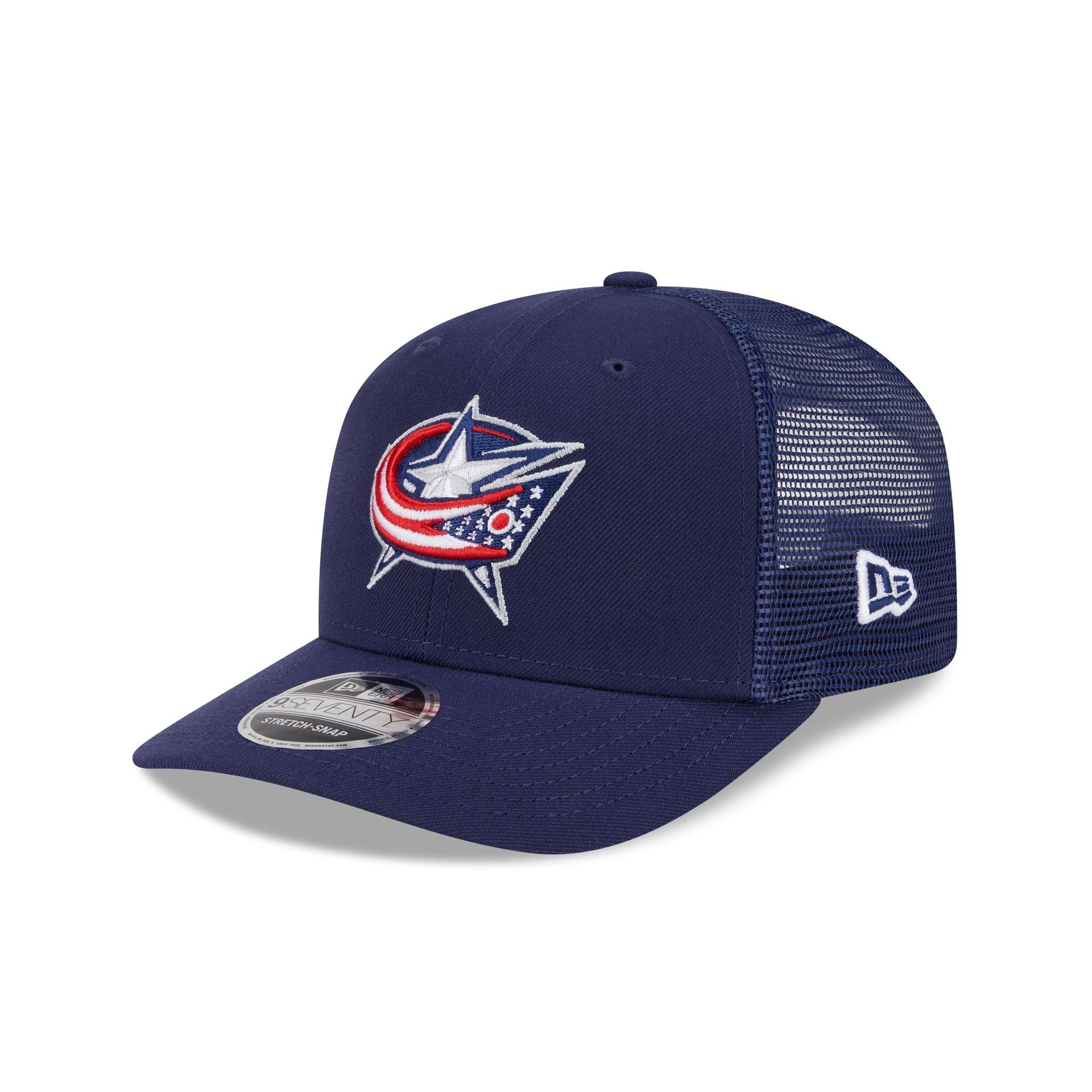 Columbus Blue Jackets Simple 9SEVENTY Trucker Hat Male Product Image