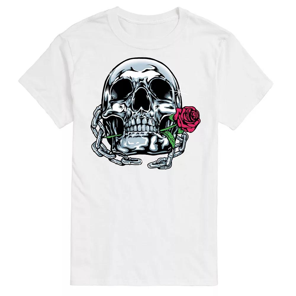 Men's Shiny Skull Art Tee,  Product Image