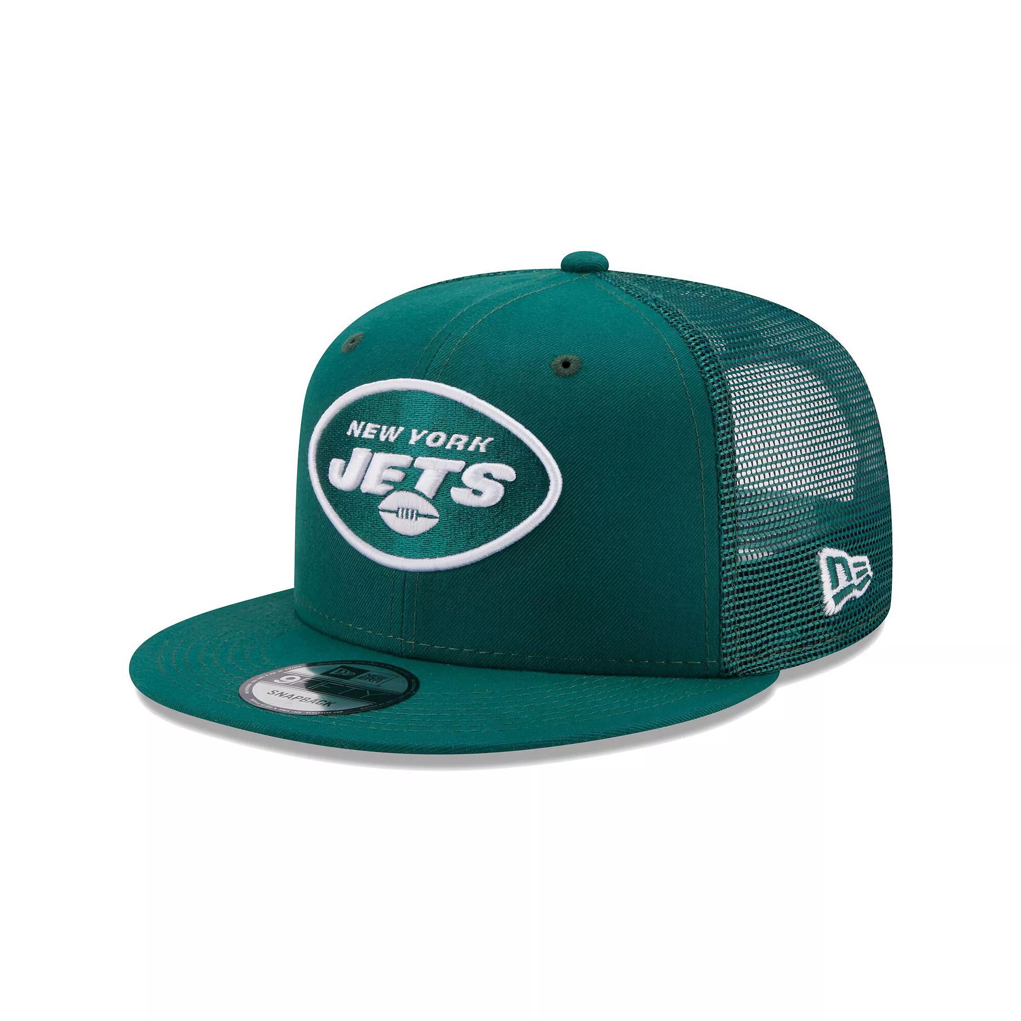 Men's New Era Green New York Jets Classic Trucker 9FIFTY Snapback Hat Product Image