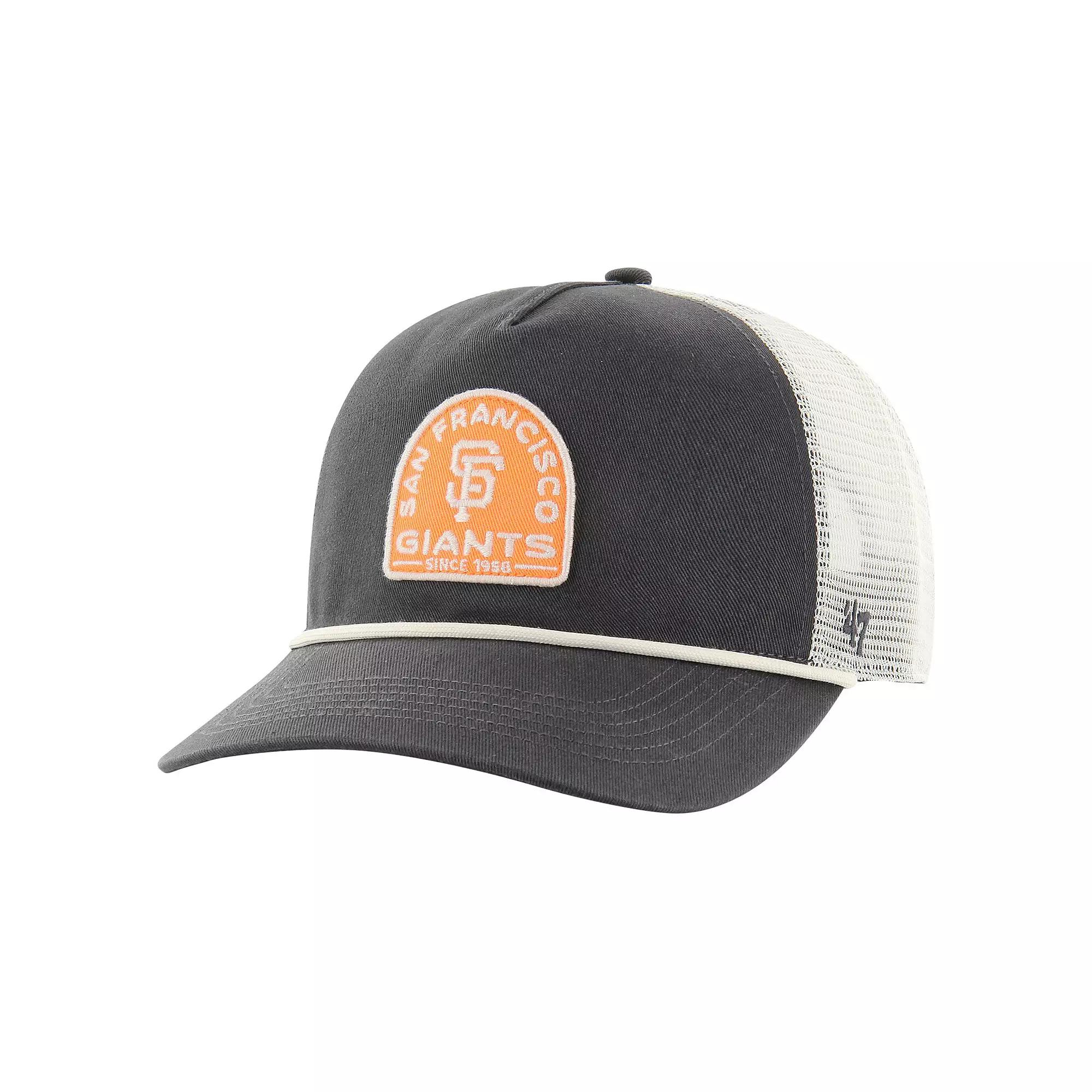 Men's '47 Charcoal San Francisco Giants Cypress Trucker Hitch Adjustable Hat Product Image