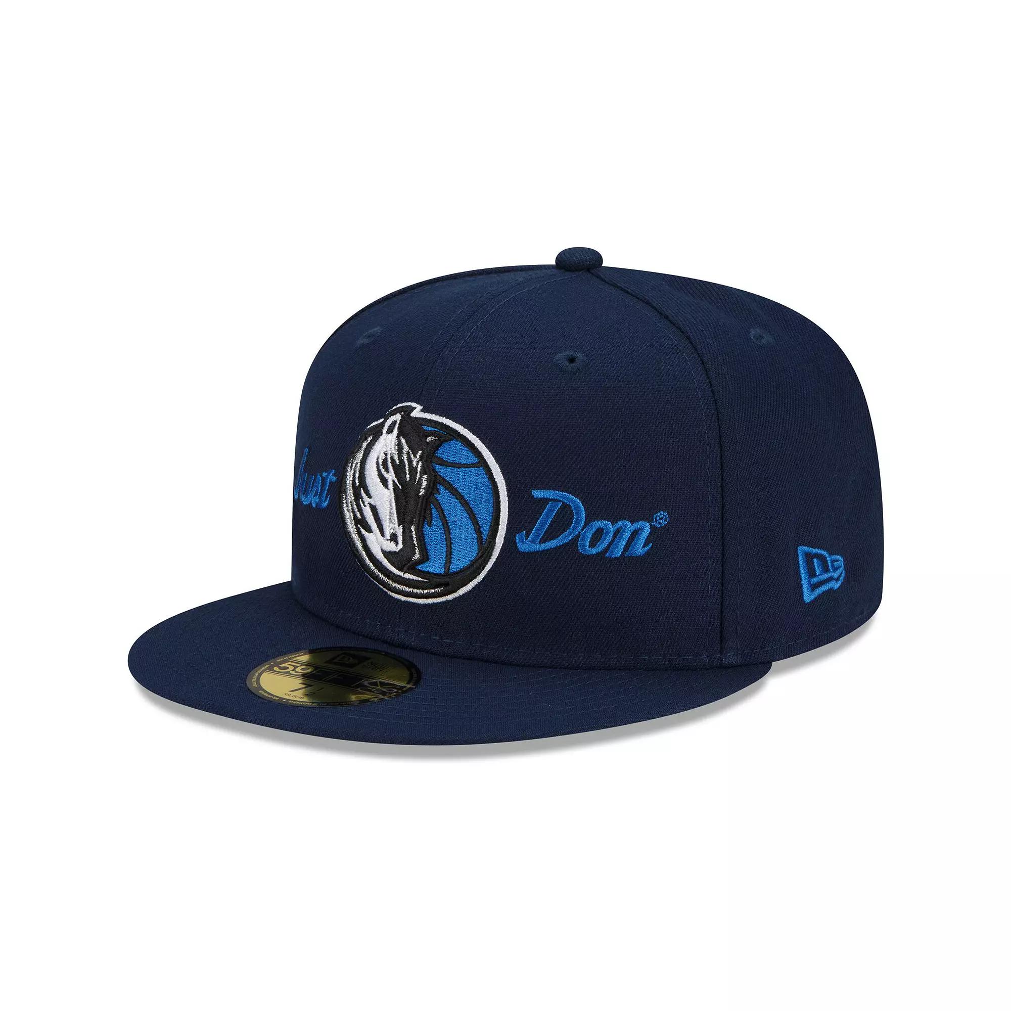 Men's New Era x Just Don Navy Dallas Mavericks 59FIFTY Fitted Hat, Size: 7, Blue Product Image