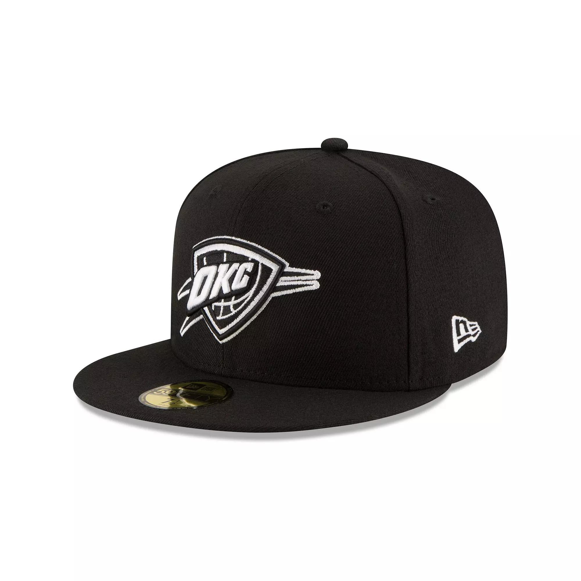 Mens New Era Oklahoma City Thunder & White Logo 59FIFTY Fitted Hat Product Image
