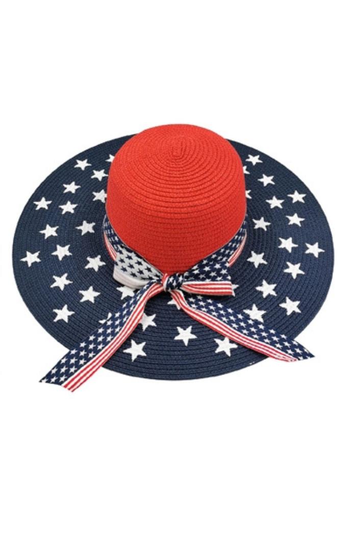 USA Print Ladies Summer Hats Product Image