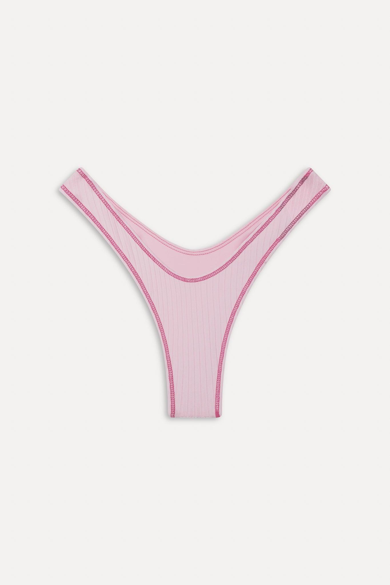 Tia Skimpy String Bikini Bottom - Strawberries & Cream Product Image