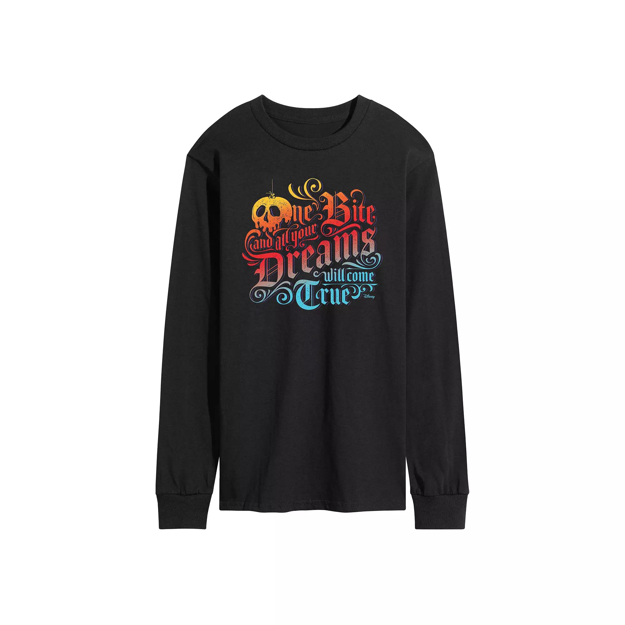 Disney Villains Men's One Bite Long Sleeve Graphic Tee,  Product Image