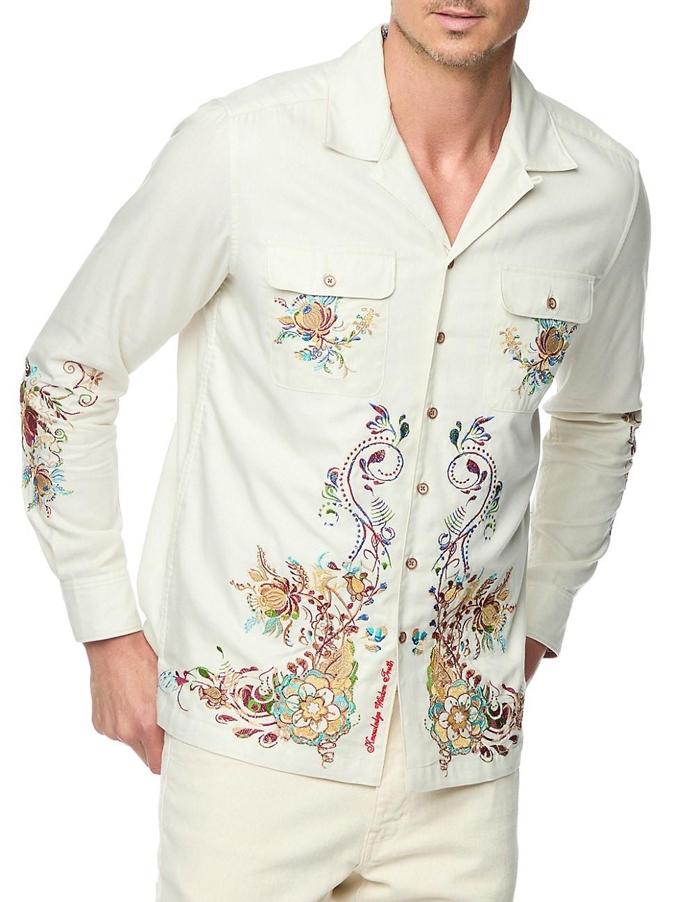 Mens Marquez Long-Sleeve Woven Camp Shirt Product Image