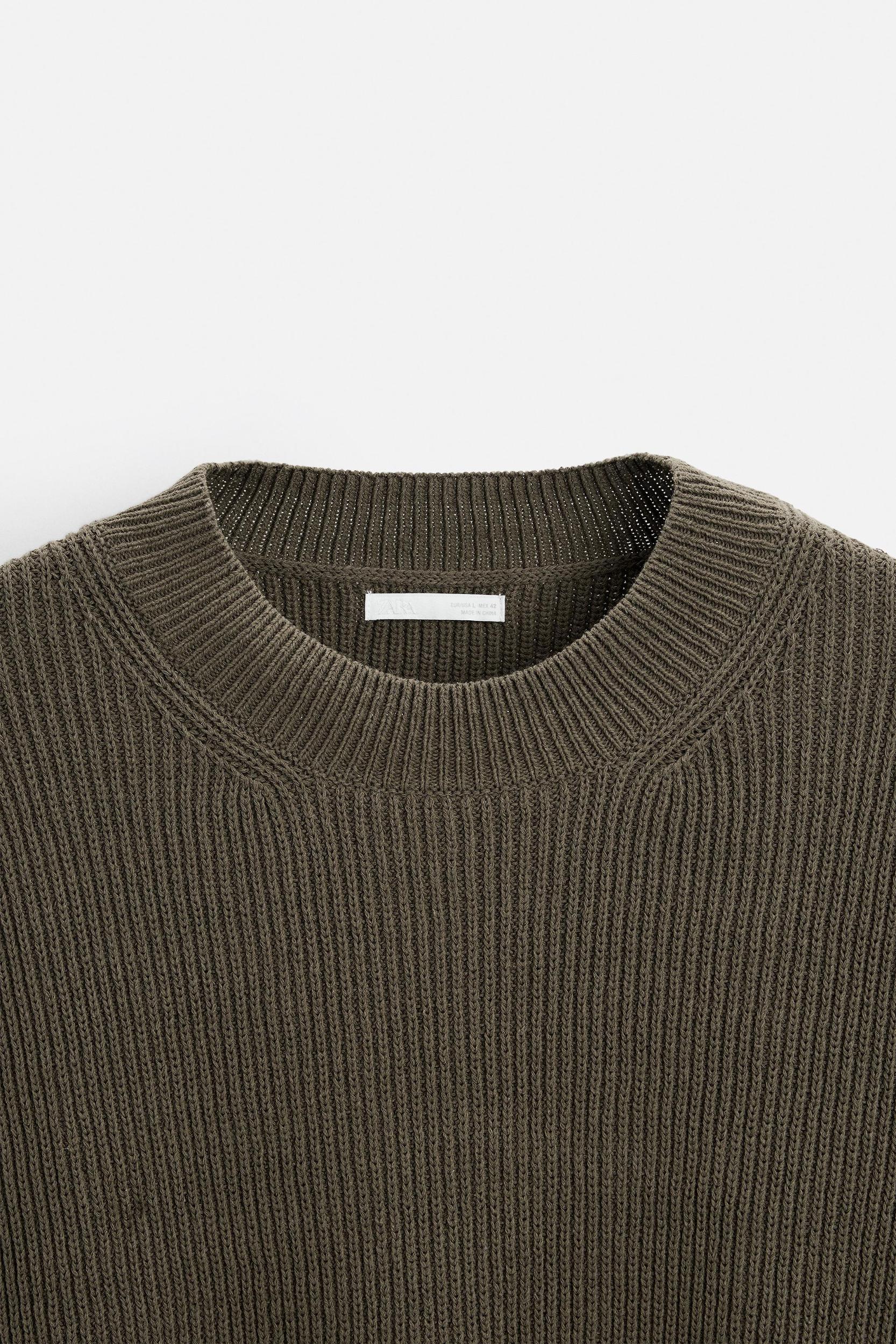 RELAXED FIT COTTON BLEND SWEATER Product Image
