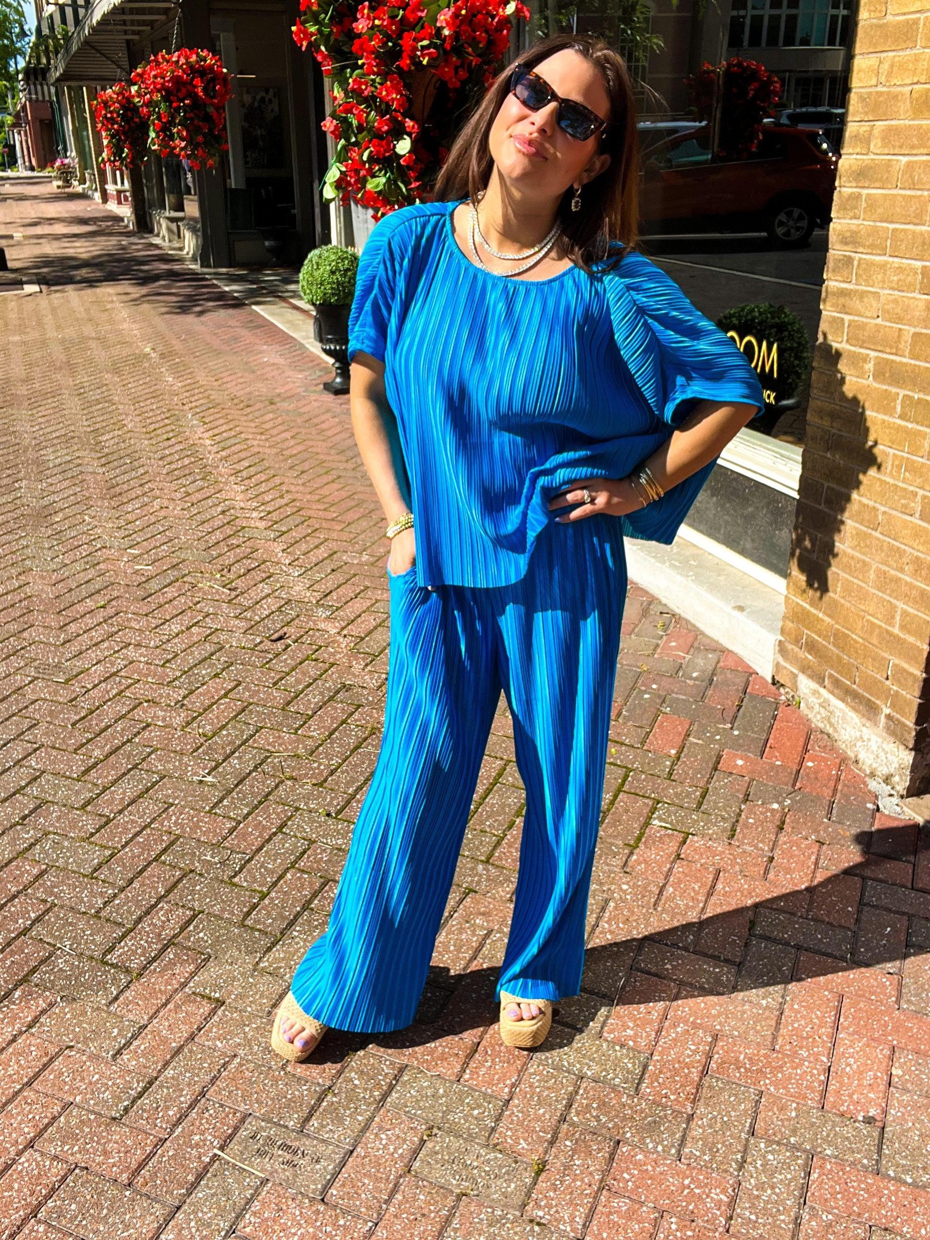 Prissie Pleated Pant Set Product Image