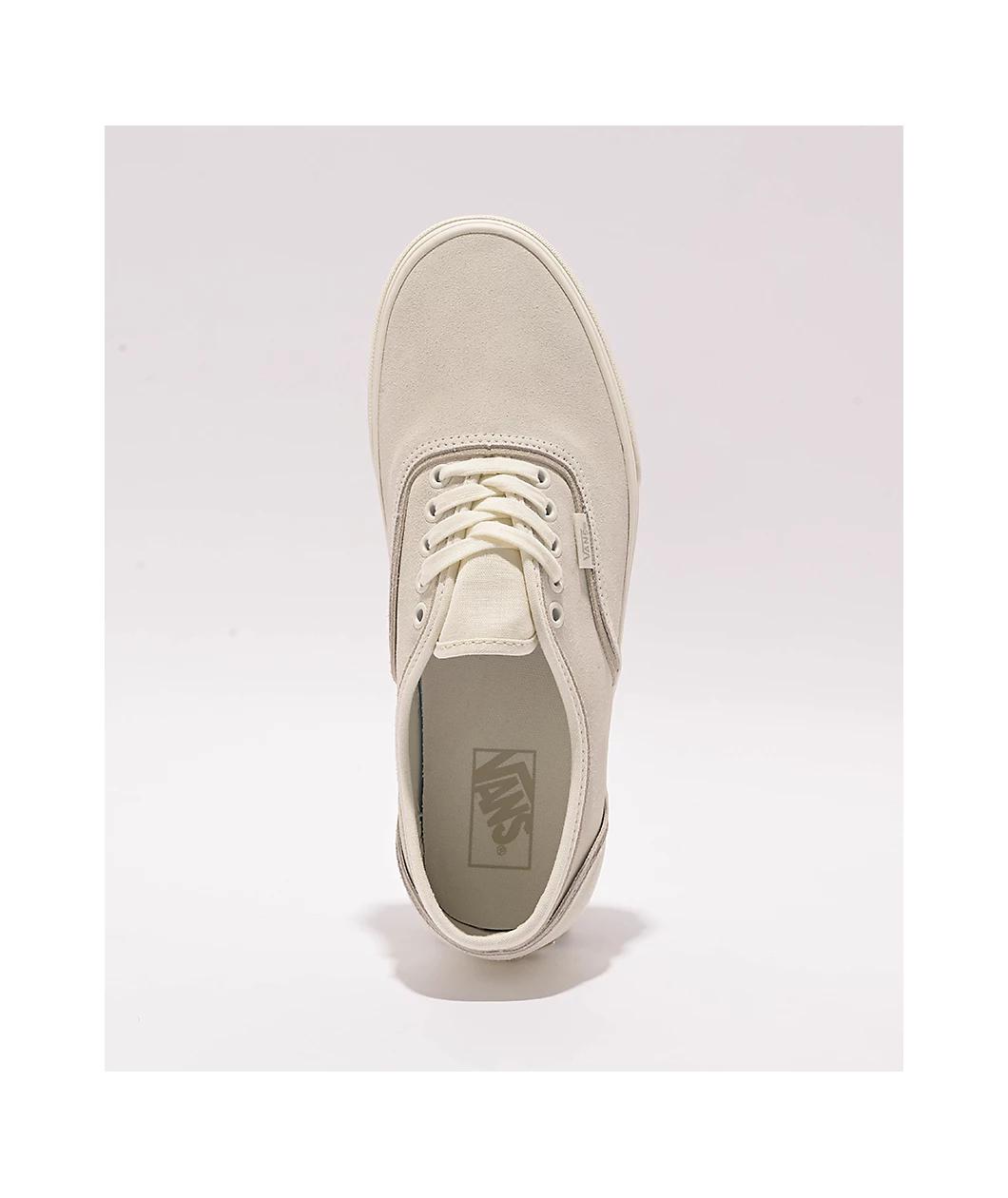 Vans Authentic Silver White & White Skate Shoes Product Image