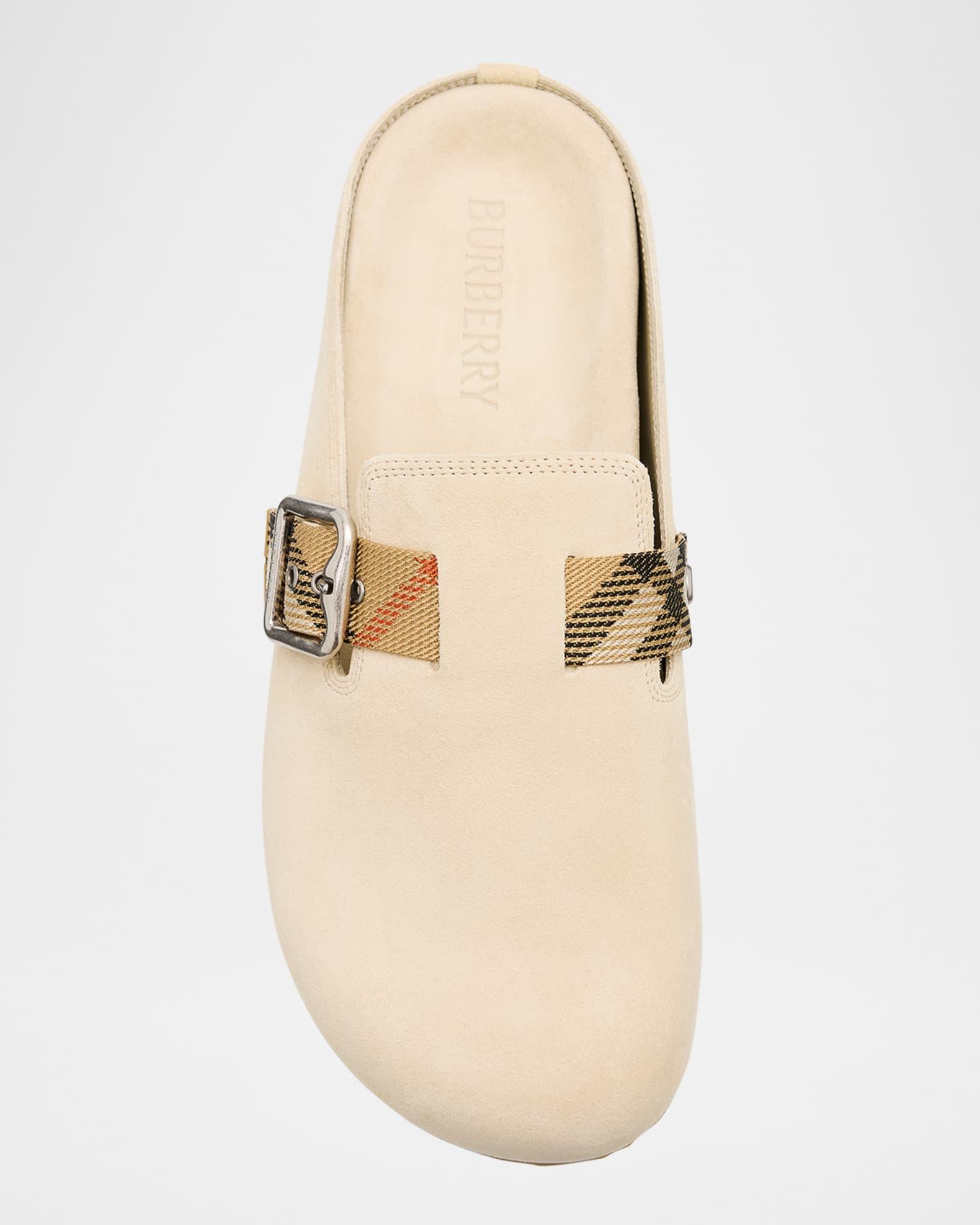 Urchin Suede Check Buckle Clogs Product Image