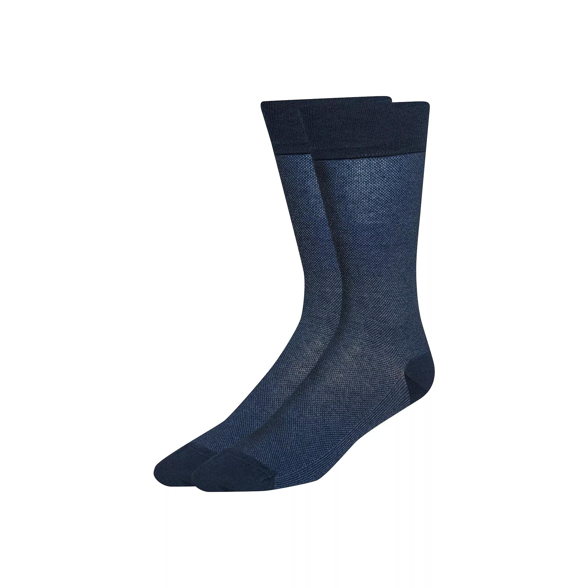 Men's Pique Crew Socks in Gray | Cole Haan Product Image