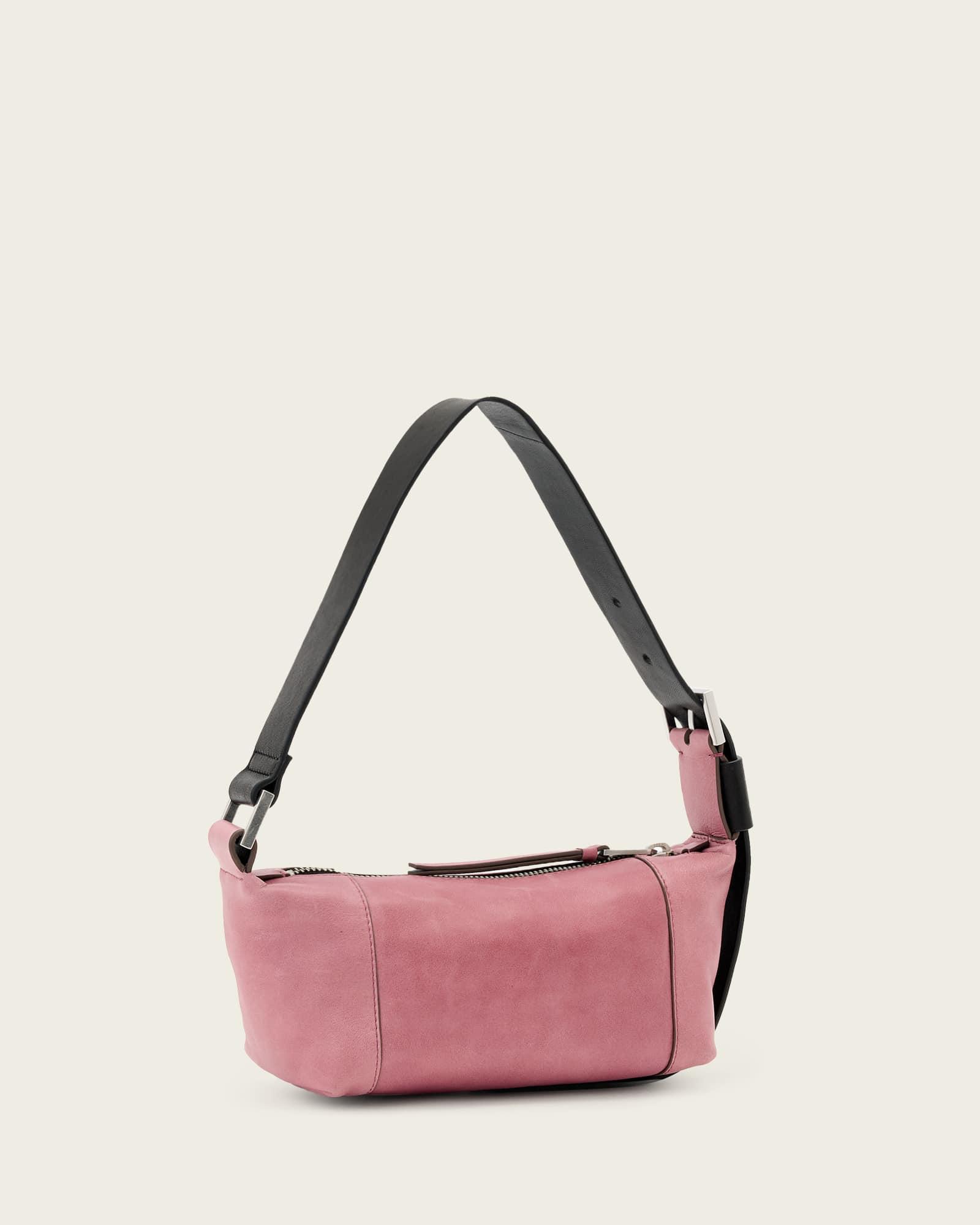 Vega Mini Leather Shoulder Bag RASPBERRY PINK | ALLSAINTS US Product Image