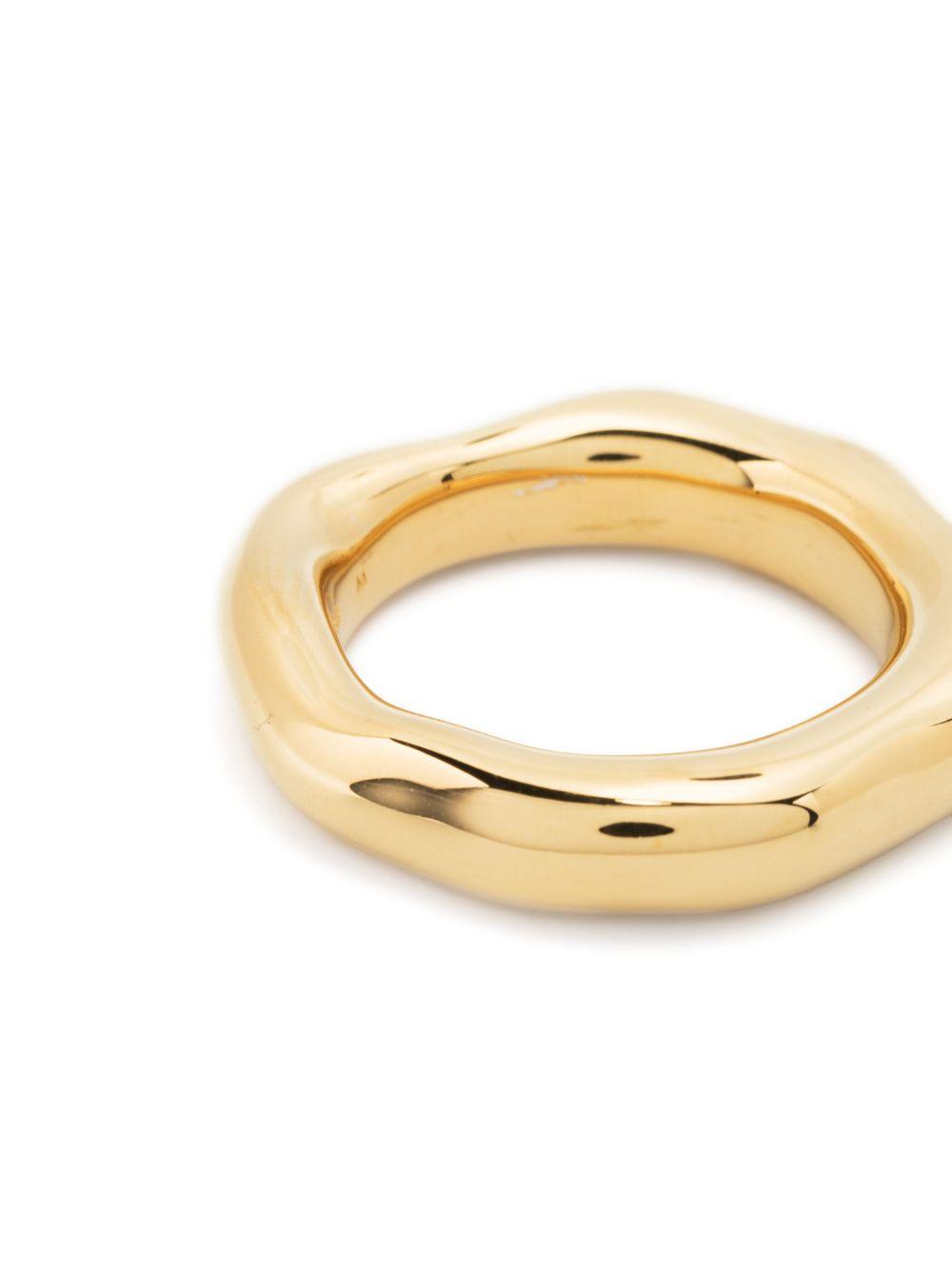 engraved-logo band ring Product Image