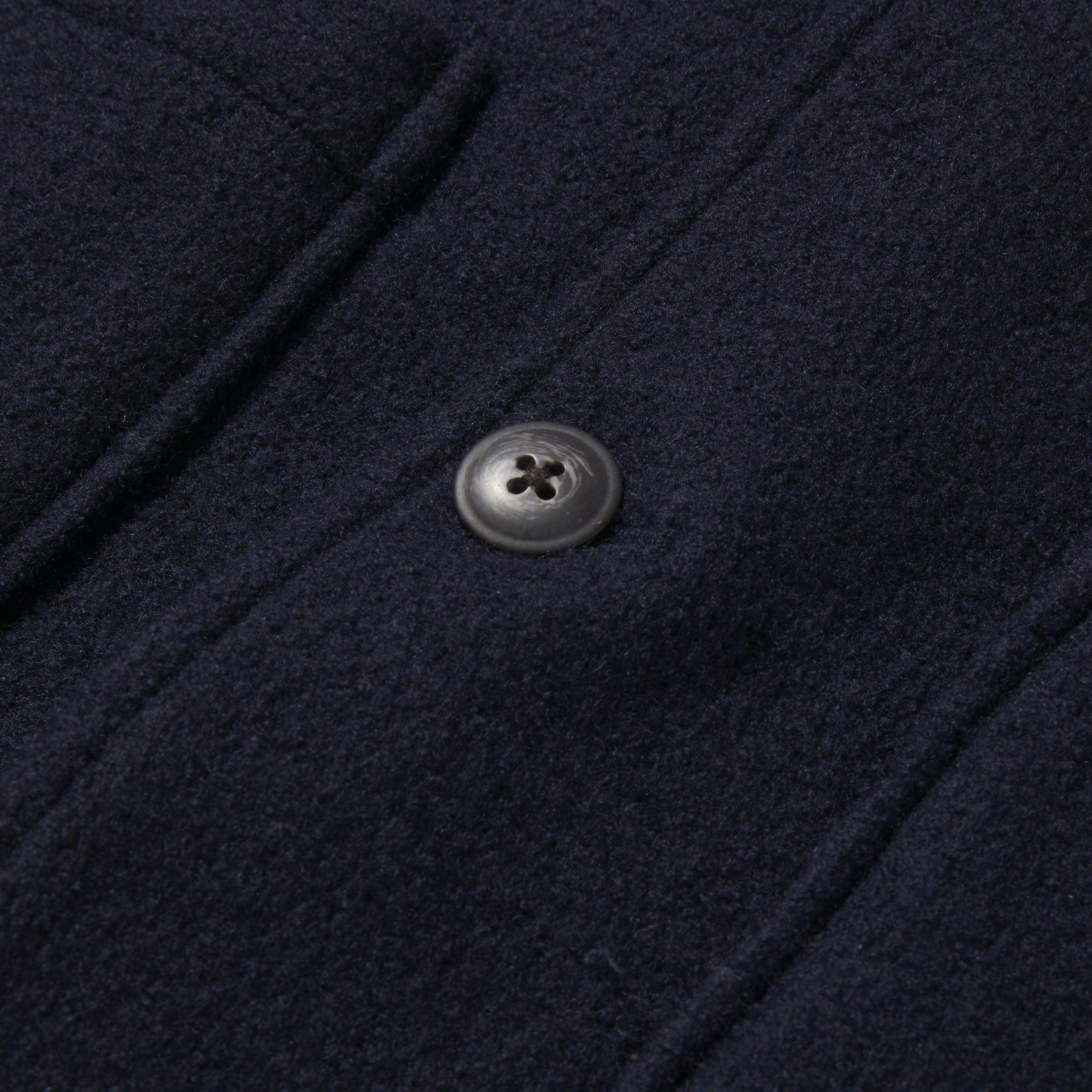 Burnham Knitted Wool Blazer - Navy Product Image