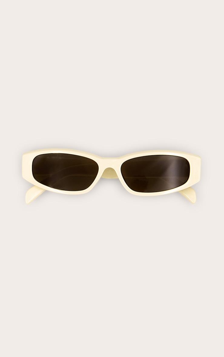 Cream Cat Eye Slim Sunglasses Product Image