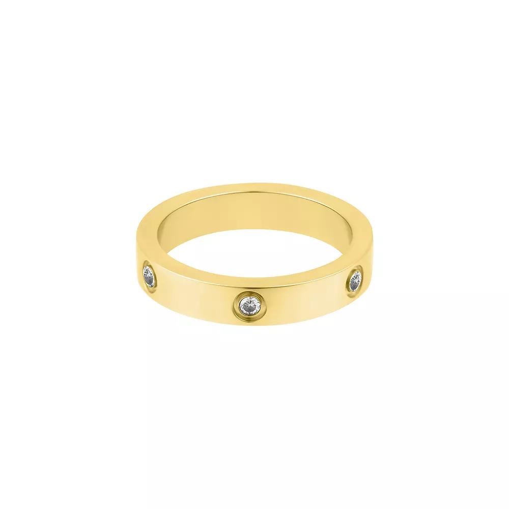 Adornia Tarnish Resistant Cubic Zirconia Pave Eternity Band Ring, Womens Gold Tone Product Image