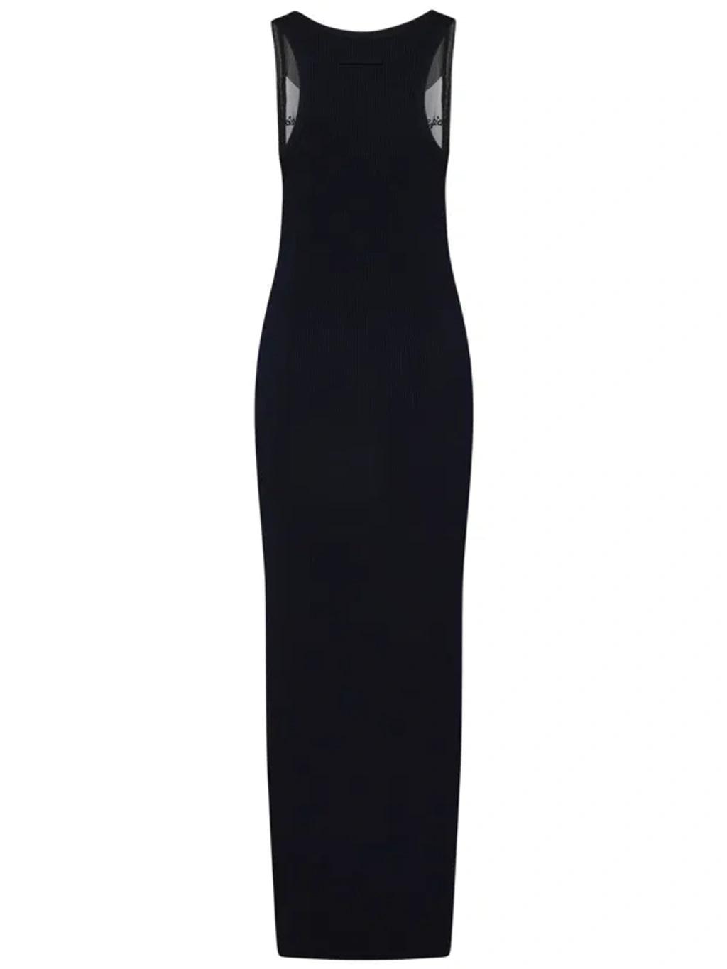 Black & Navy 'The Bi-Material Marinière' Maxi Dress Product Image