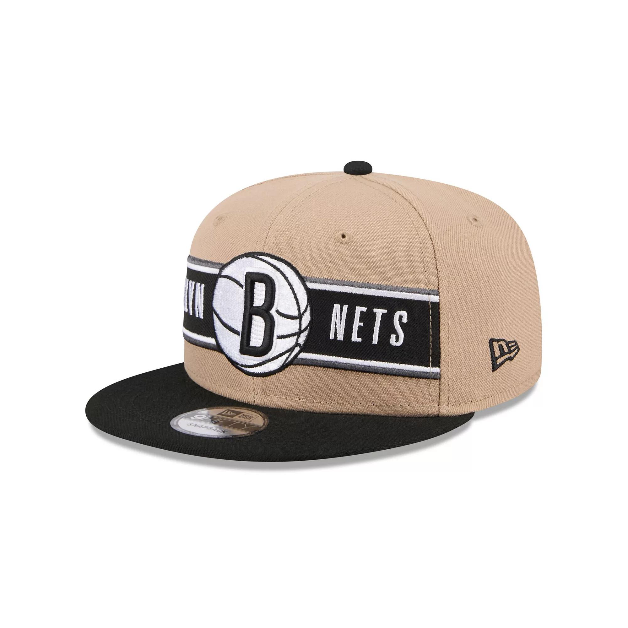 Men's New Era Tan/Black Brooklyn Nets 2024 NBA Draft 9FIFTY Snapback Hat, Team Product Image