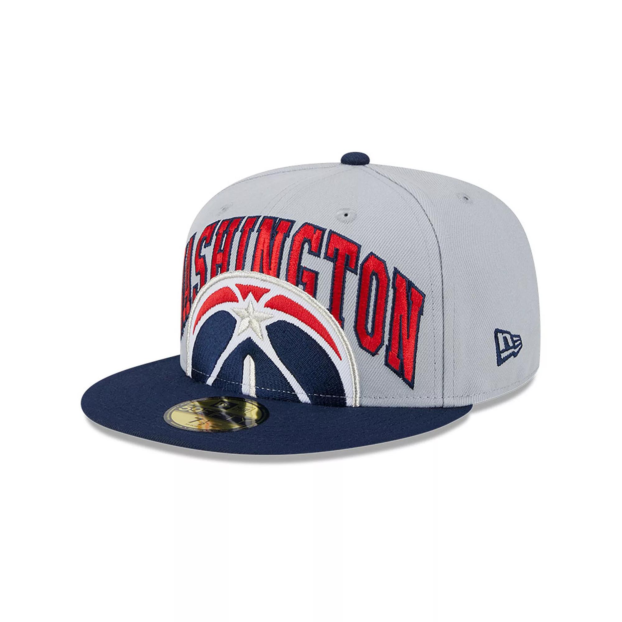 Men's New Era Gray/Navy Washington Wizards Tip-Off Two-Tone 59FIFTY Fitted Hat,  Product Image