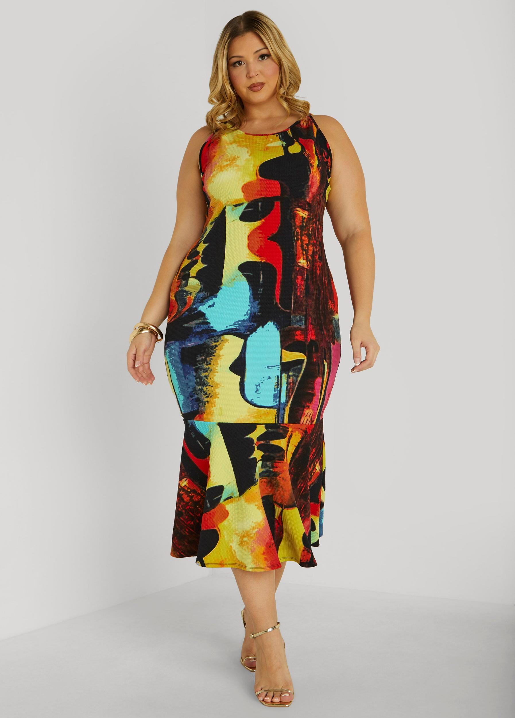 Printed Midaxi Bodycon Dress Product Image