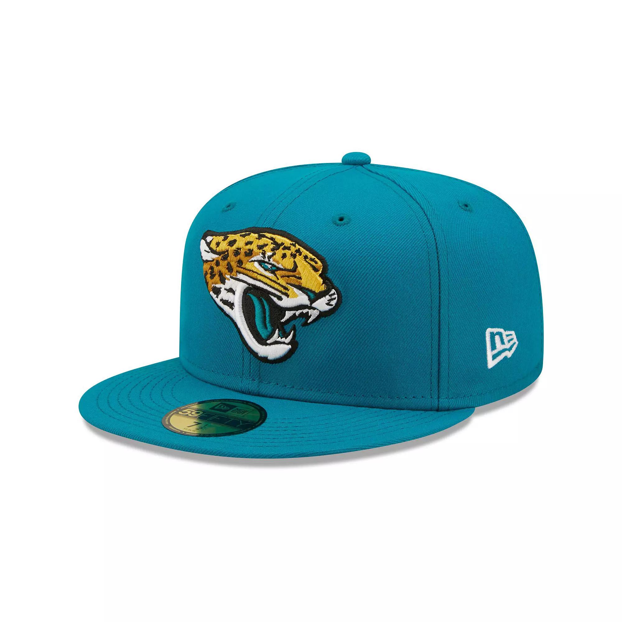 Men's New Era Teal Jacksonville Jaguars Omaha 59FIFTY Fitted Hat,  Product Image