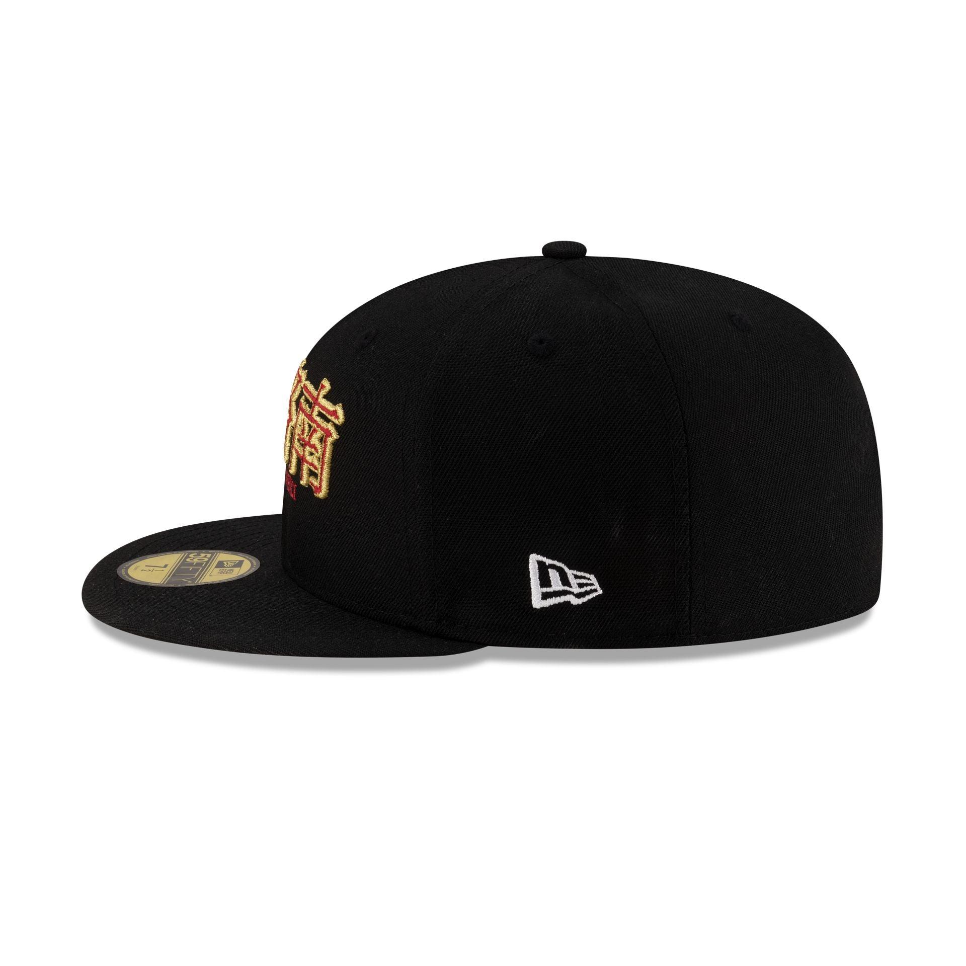 Just Caps Black Pinstripe Cleveland Cavaliers 59FIFTY Fitted Hat Male Product Image