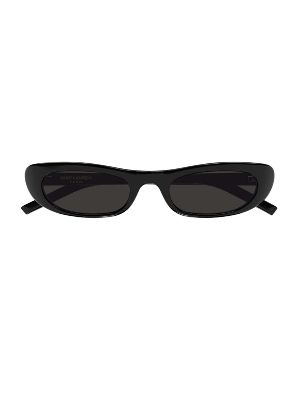 SAINT LAURENT Sl 557 Shade Oval Sunglasses In Black Product Image