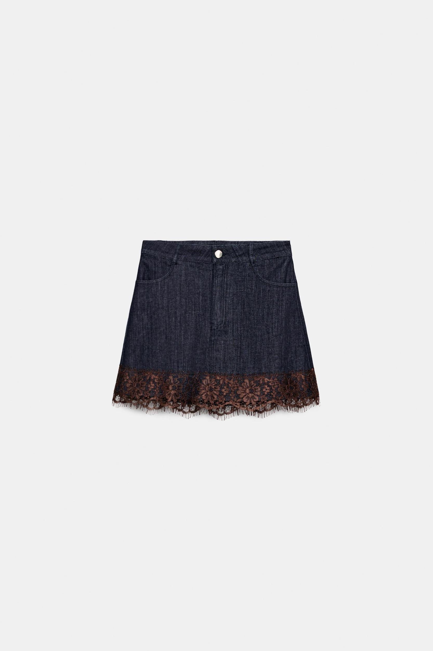 Z1975 DENIM LACE SKORT Product Image