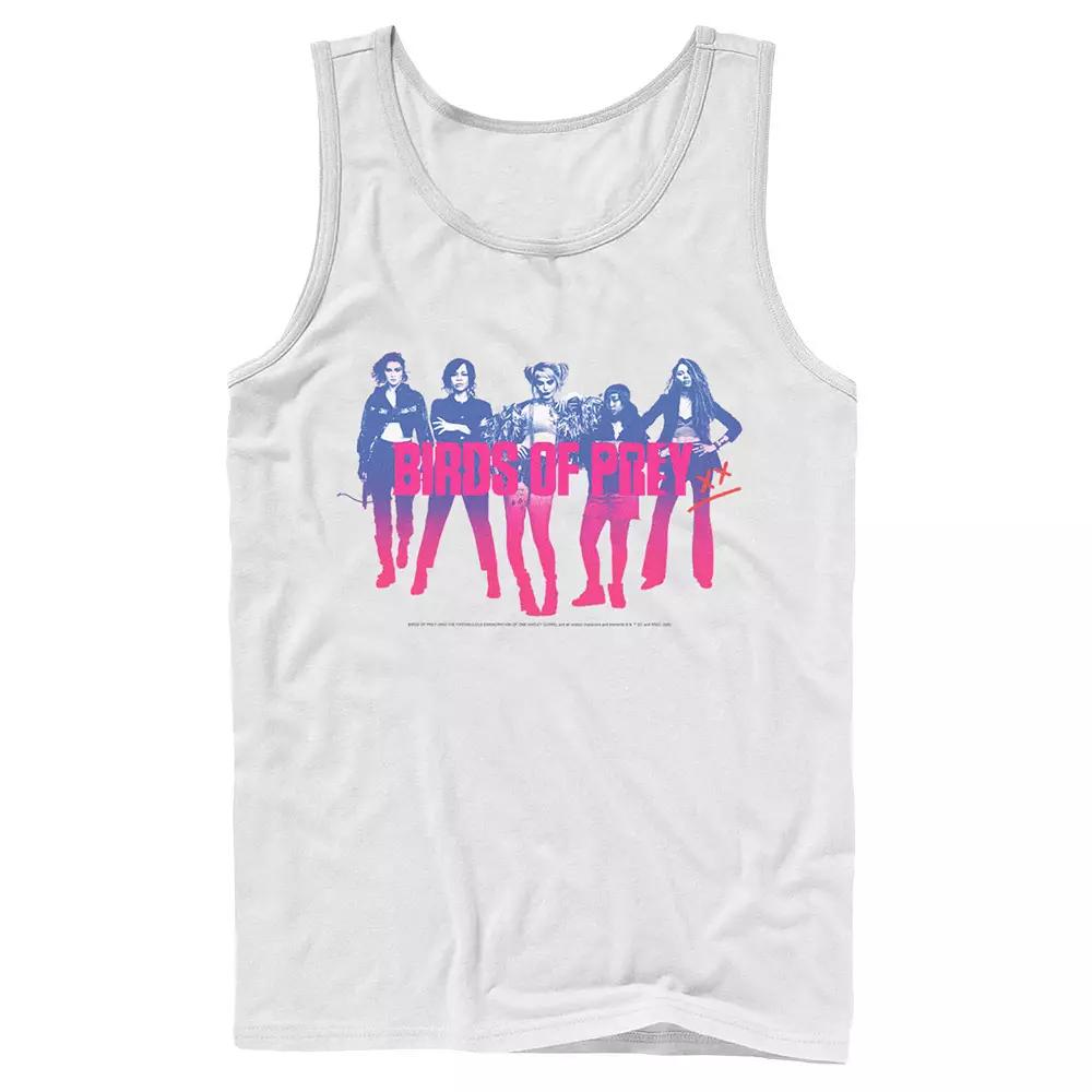 Men's DC Comics Birds Of Prey Blue Hue Group Shot Tank Top,  Product Image
