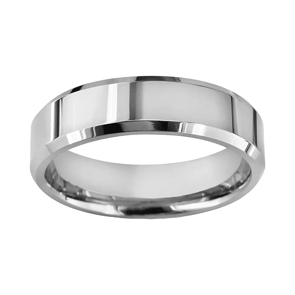 Boston Bay Diamonds Titanium Beveled Wedding Band - Men, Men's, Size: 13.50, Grey Product Image