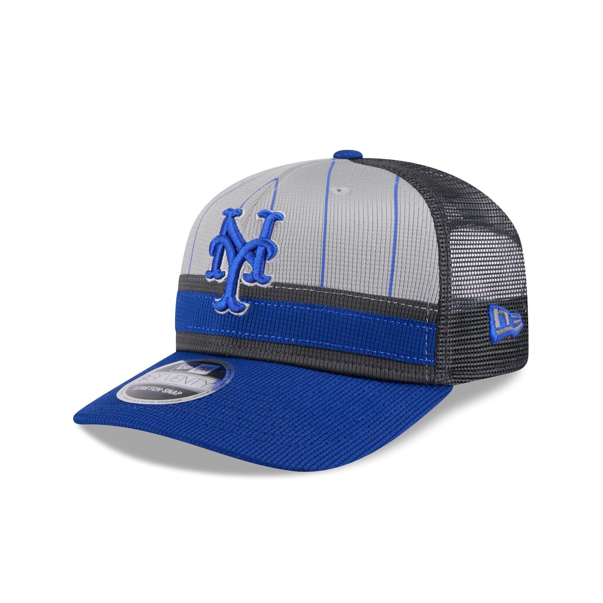 New York Mets 2025 Batting Practice Gray 9SEVENTY Trucker Hat Male Product Image