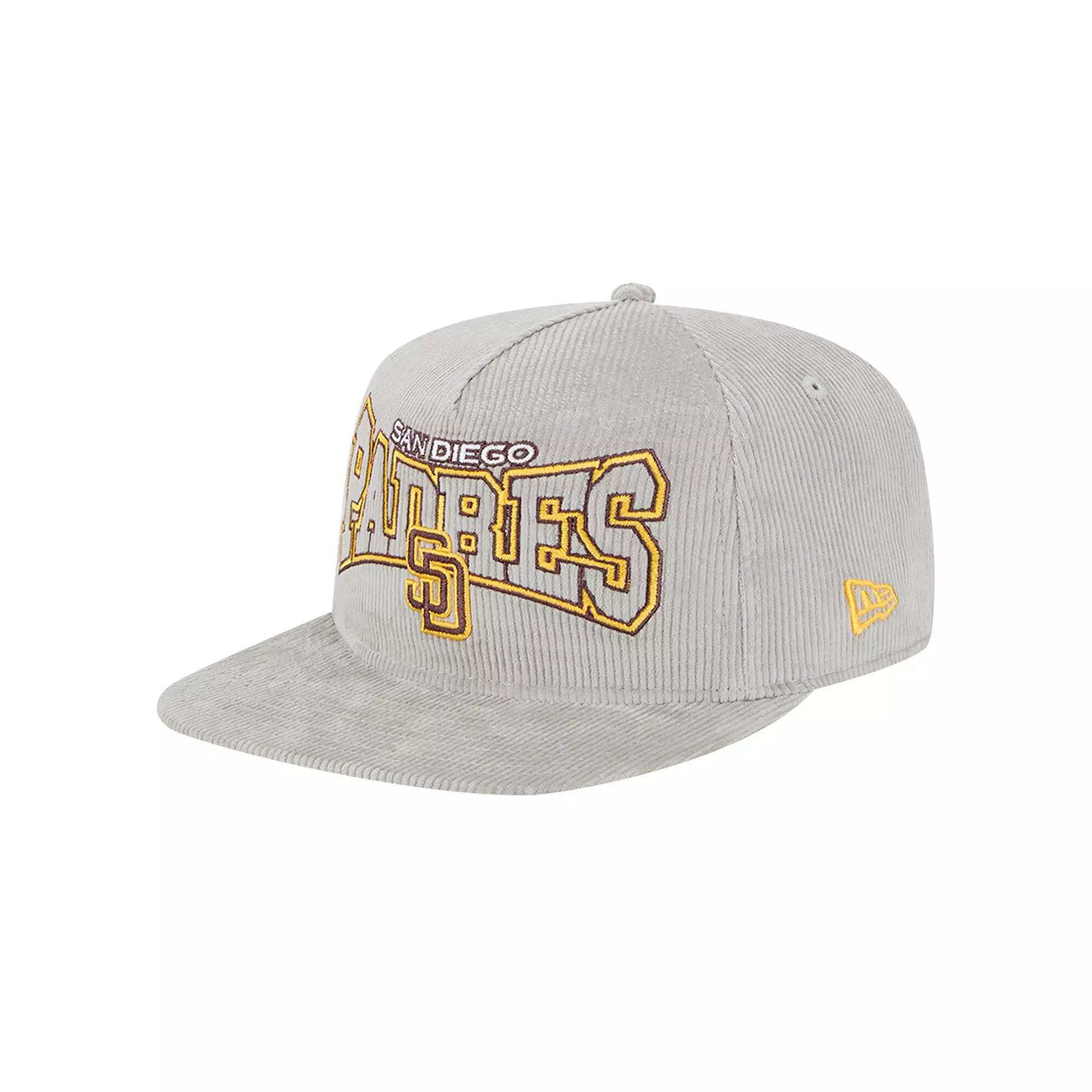 Men's New Era Gray San Diego Padres Corduroy Golfer Snapback Hat, Grey Product Image