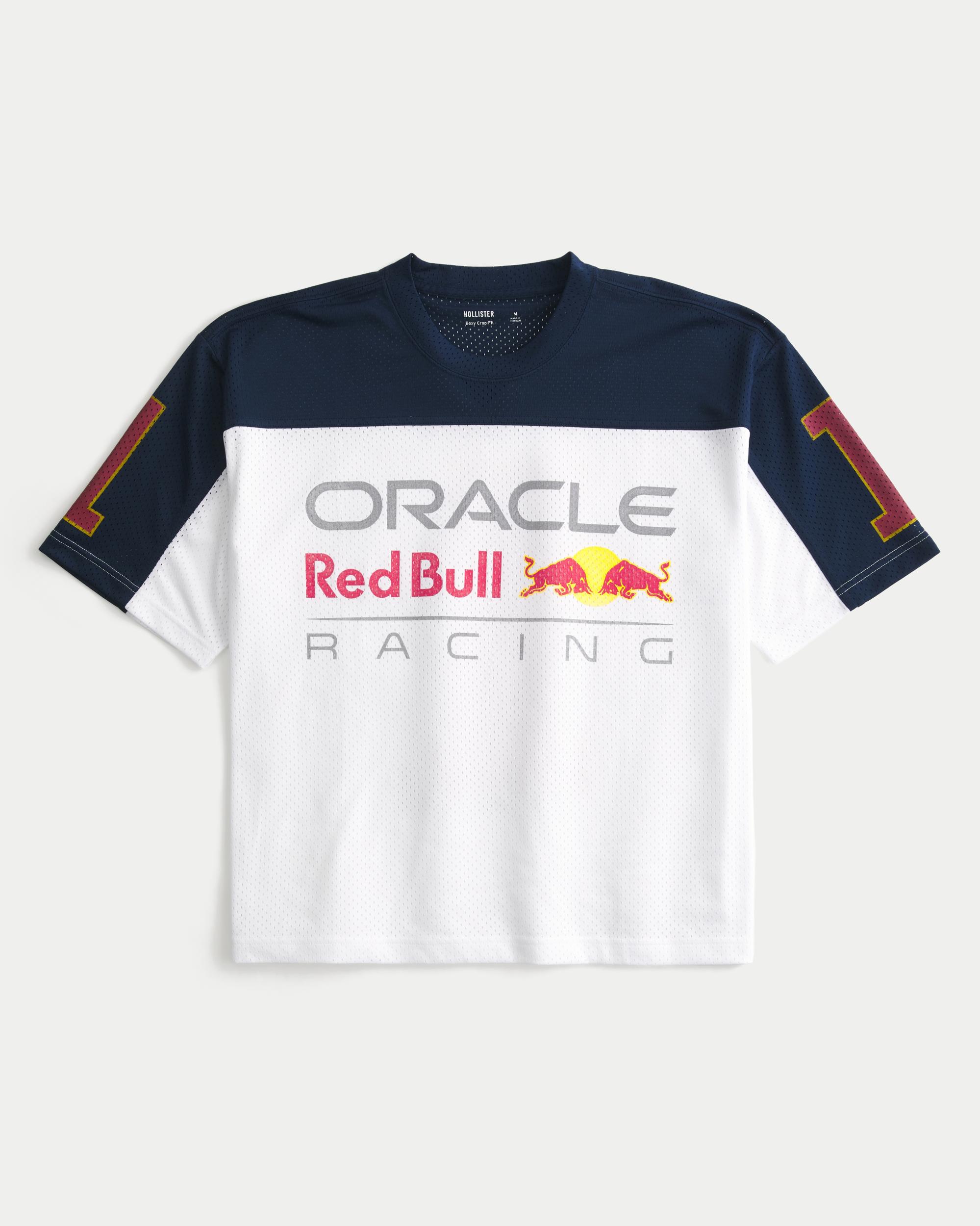 Boxy Crop Oracle Red Bull Graphic Jersey Product Image