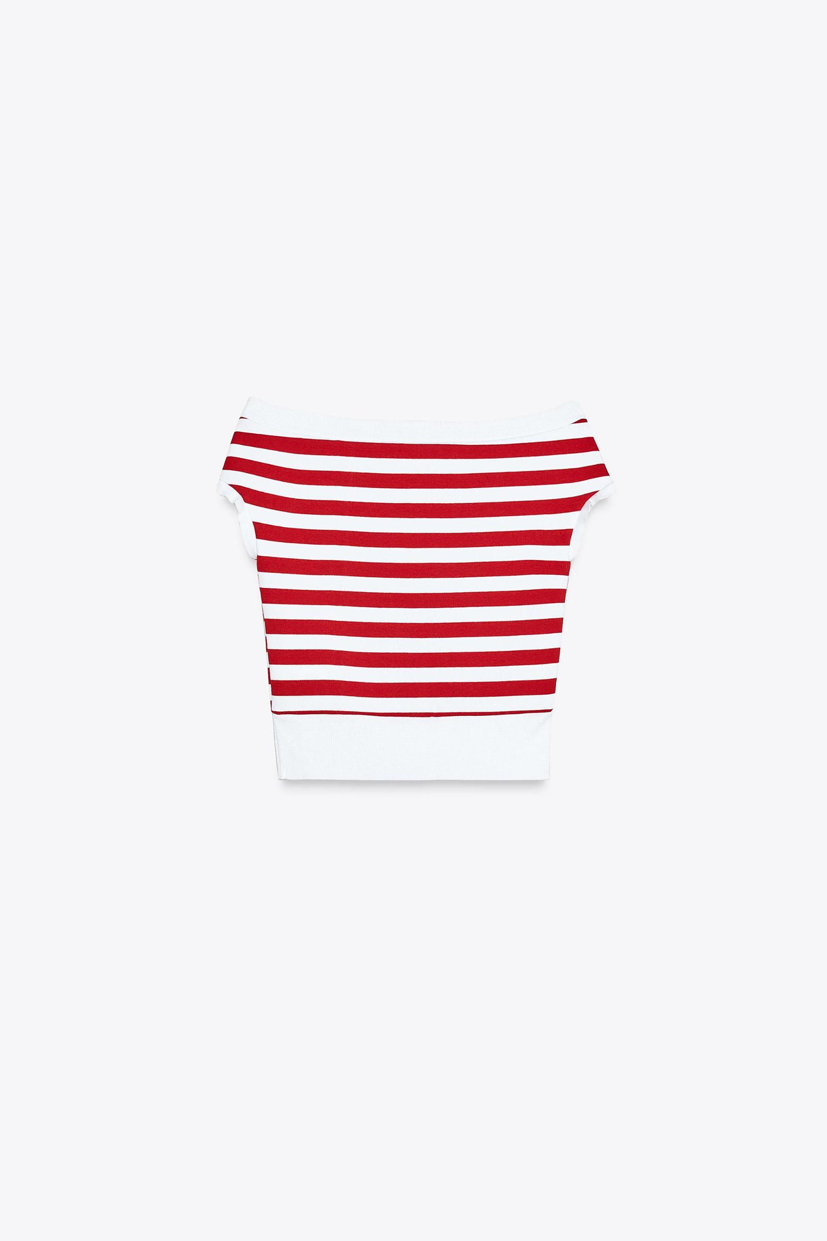 STRIPED BOATNECK TOP Product Image