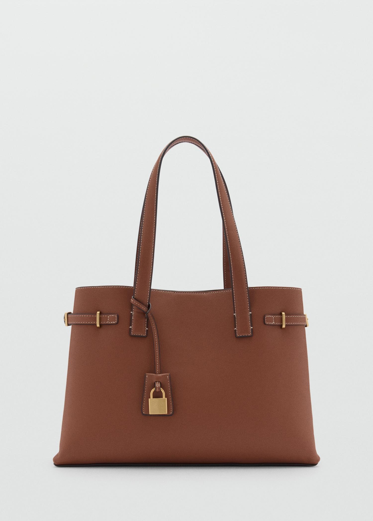Shopper bag with padlock - Women | MANGO USA Product Image