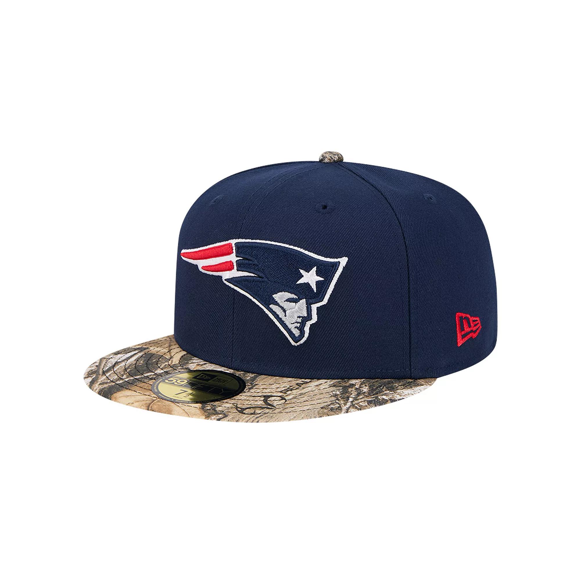 Men's New Era Navy New England Patriots Active Two-Tone Camo 59FIFTY Fitted Hat,  Product Image