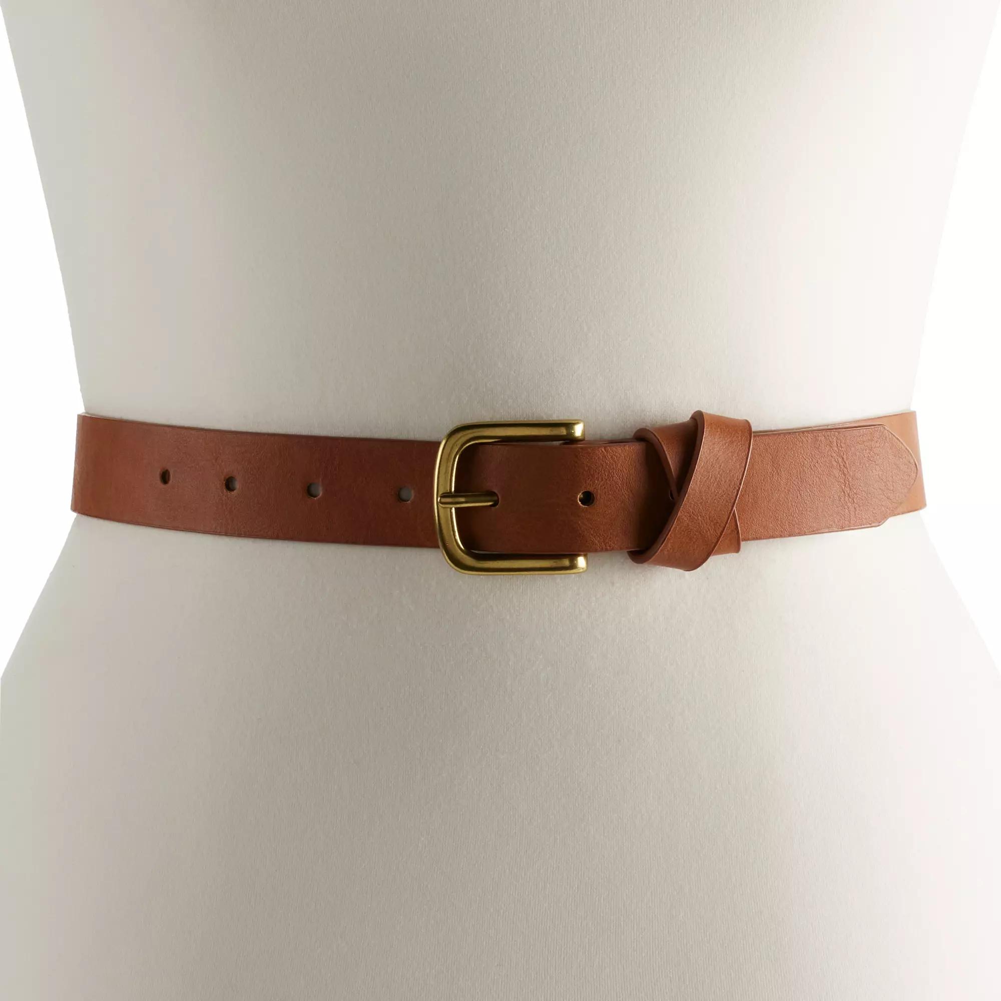 Women's Sonoma Goods For Life® Square Buckle Crossover Keeper Loop Belt,  Product Image