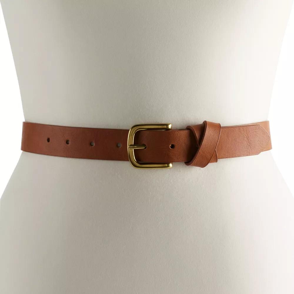 Women's Sonoma Goods For Life® Square Buckle Crossover Keeper Loop Belt,  Product Image