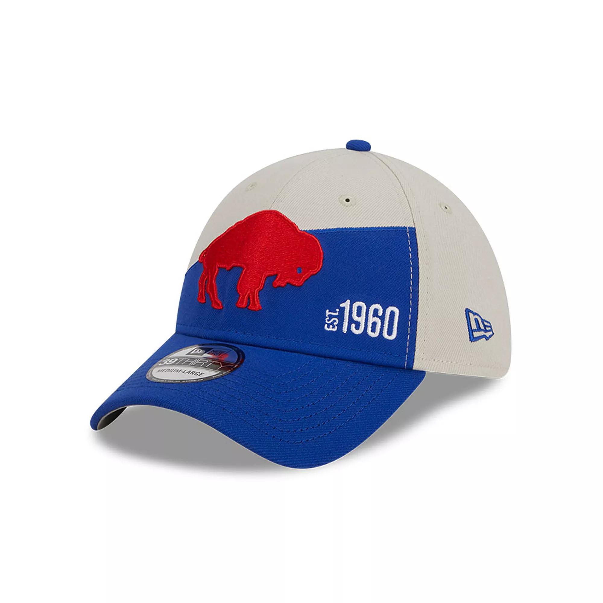 Men's New Era Cream/Royal Buffalo Bills 2023 Sideline Historic 39THIRTY Flex Hat, Size: Large/XL, Beige Product Image
