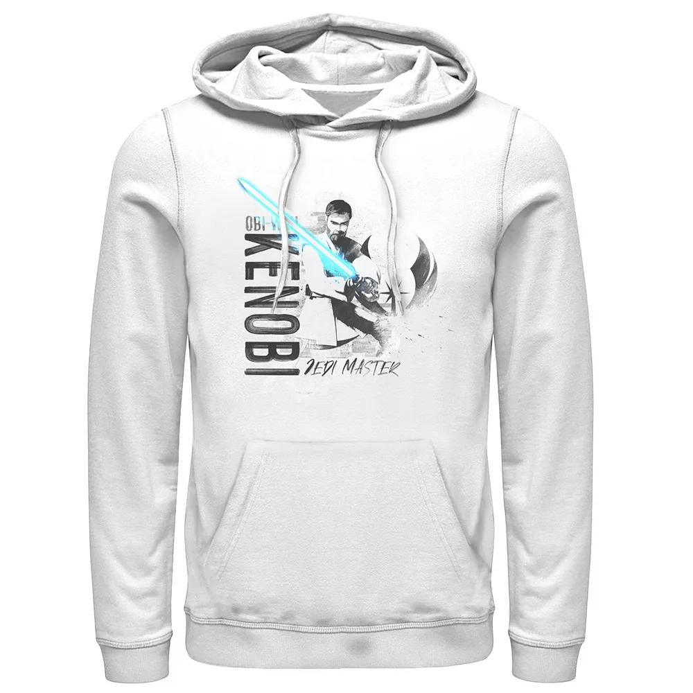 Men's Star Wars The Clone Wars Obi-Wan Kenobi Portrait Hoodie, Size: Medium, White Product Image
