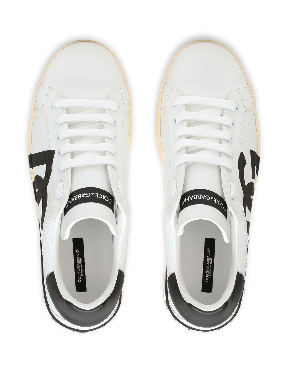Portofino logo-print leather sneakers Product Image